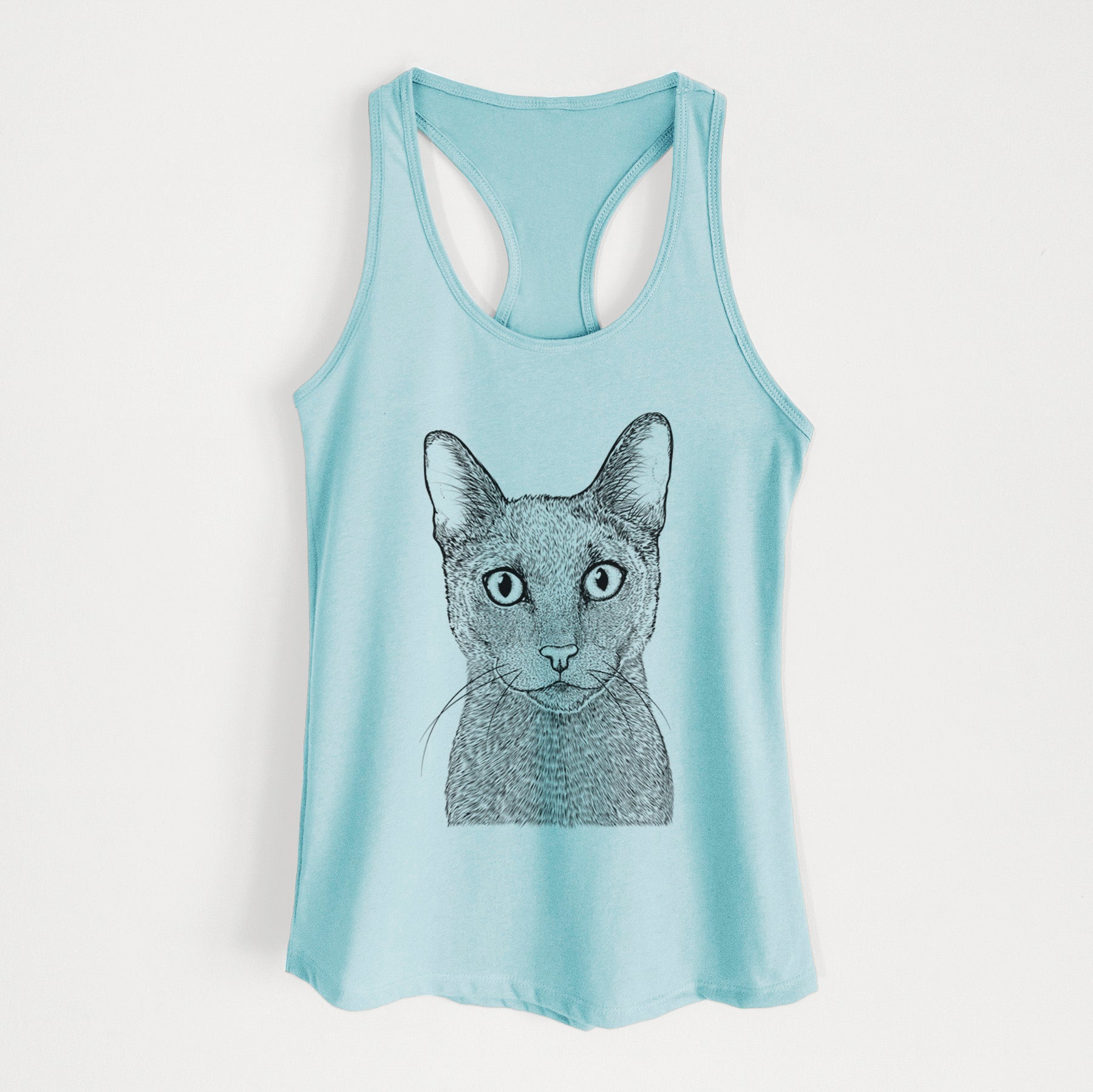 Stanley the Russian Blue Cat - Women's Racerback Tanktop