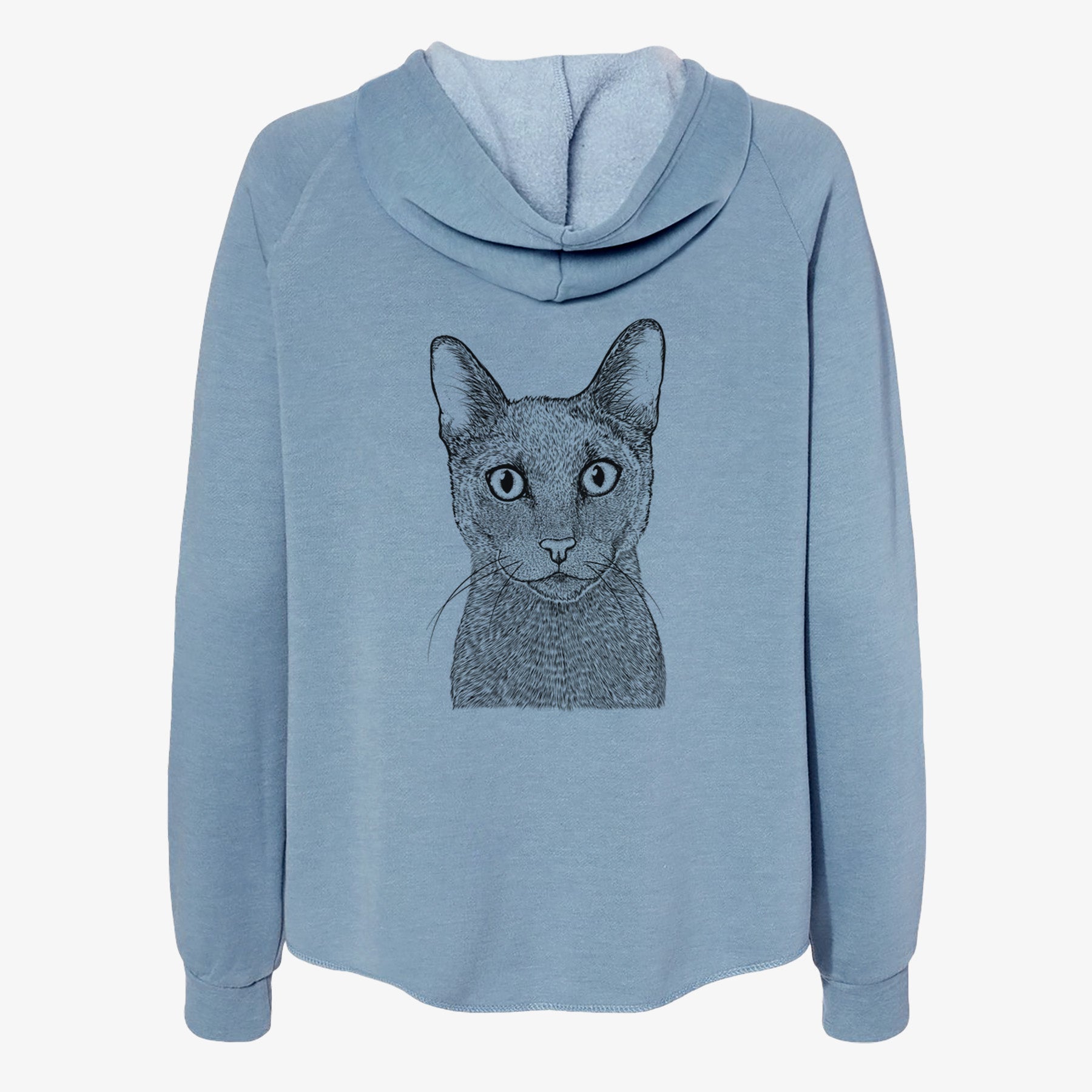 Stanley the Russian Blue Cat - Women's Cali Wave Zip-Up Sweatshirt