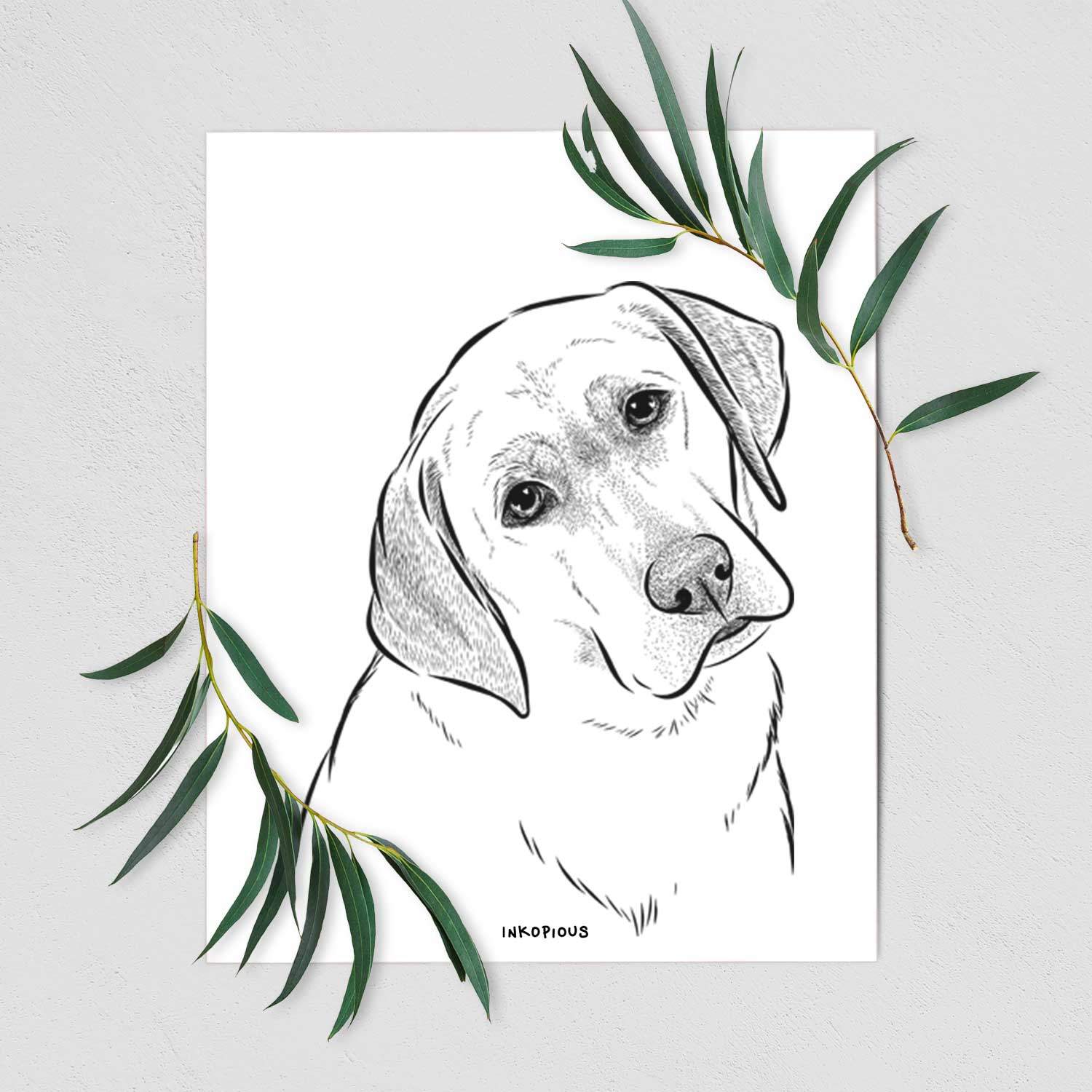 Stella the Yellow Lab Art Print