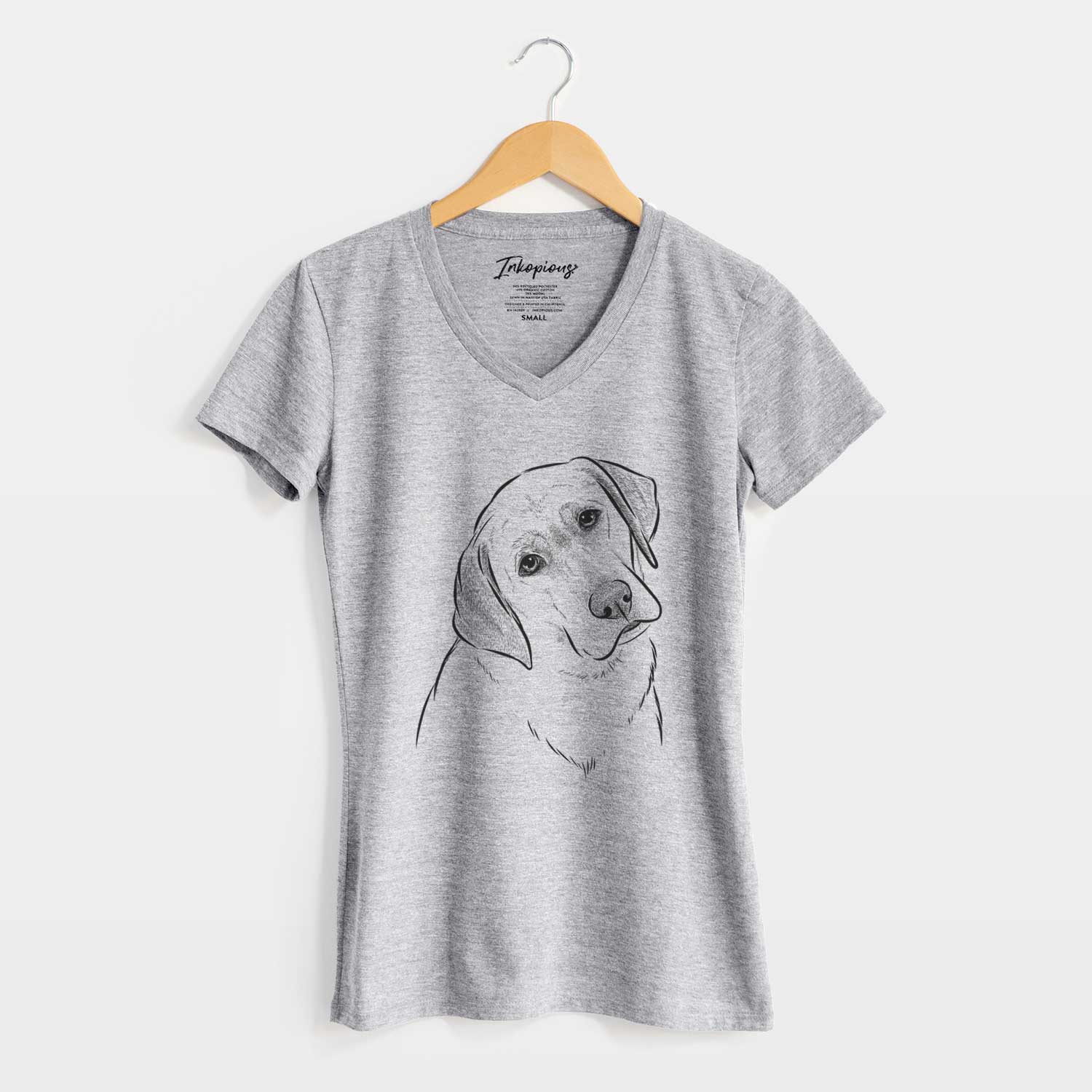 Bare Stella the Yellow Lab - Women's V-neck Shirt