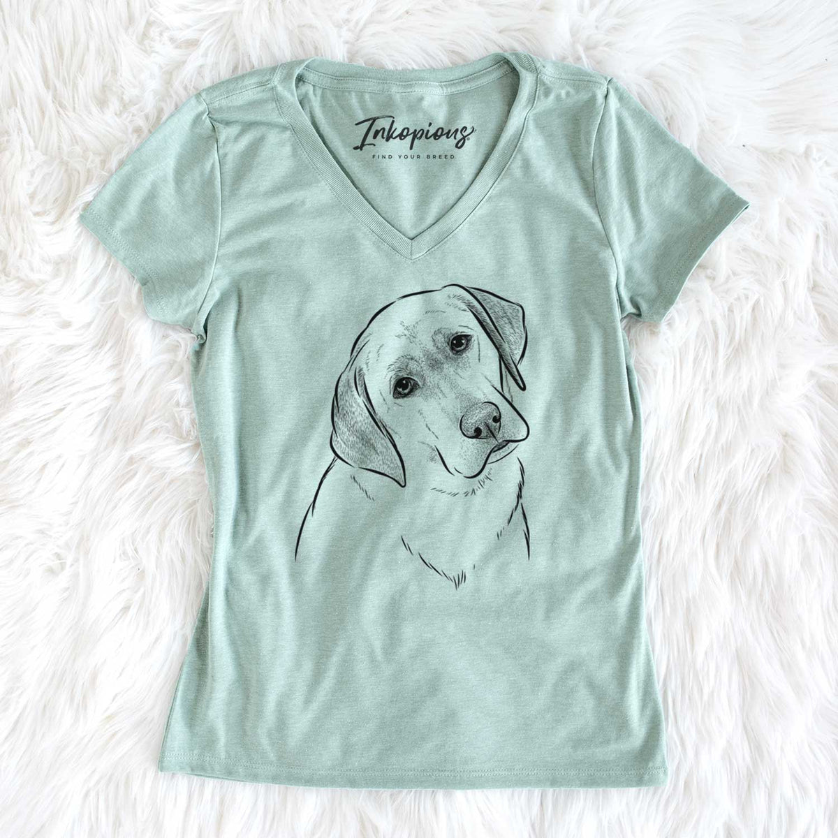 Bare Stella the Yellow Lab - Women&#39;s V-neck Shirt