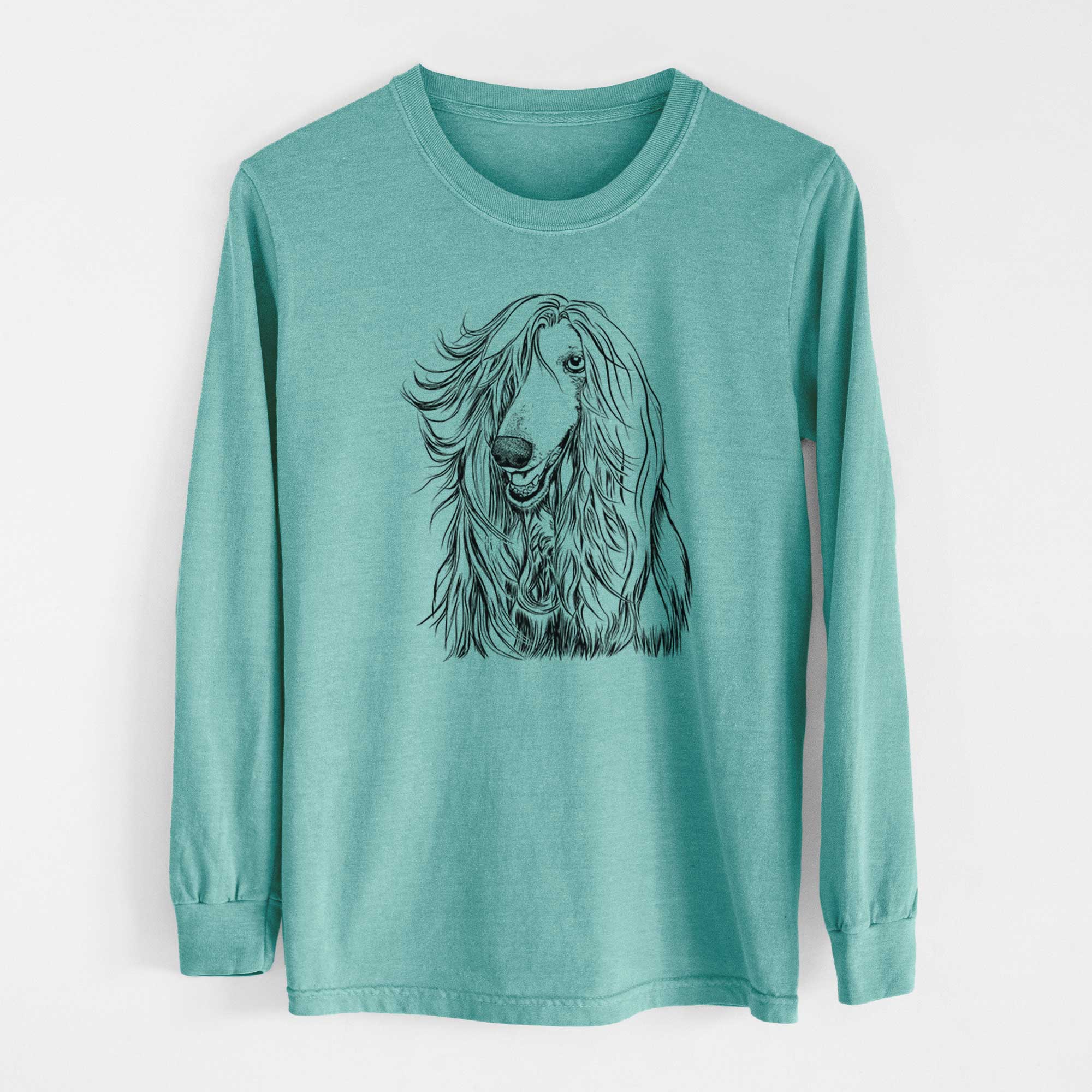 Bare Sterling the Afghan Hound - Heavyweight 100% Cotton Long Sleeve