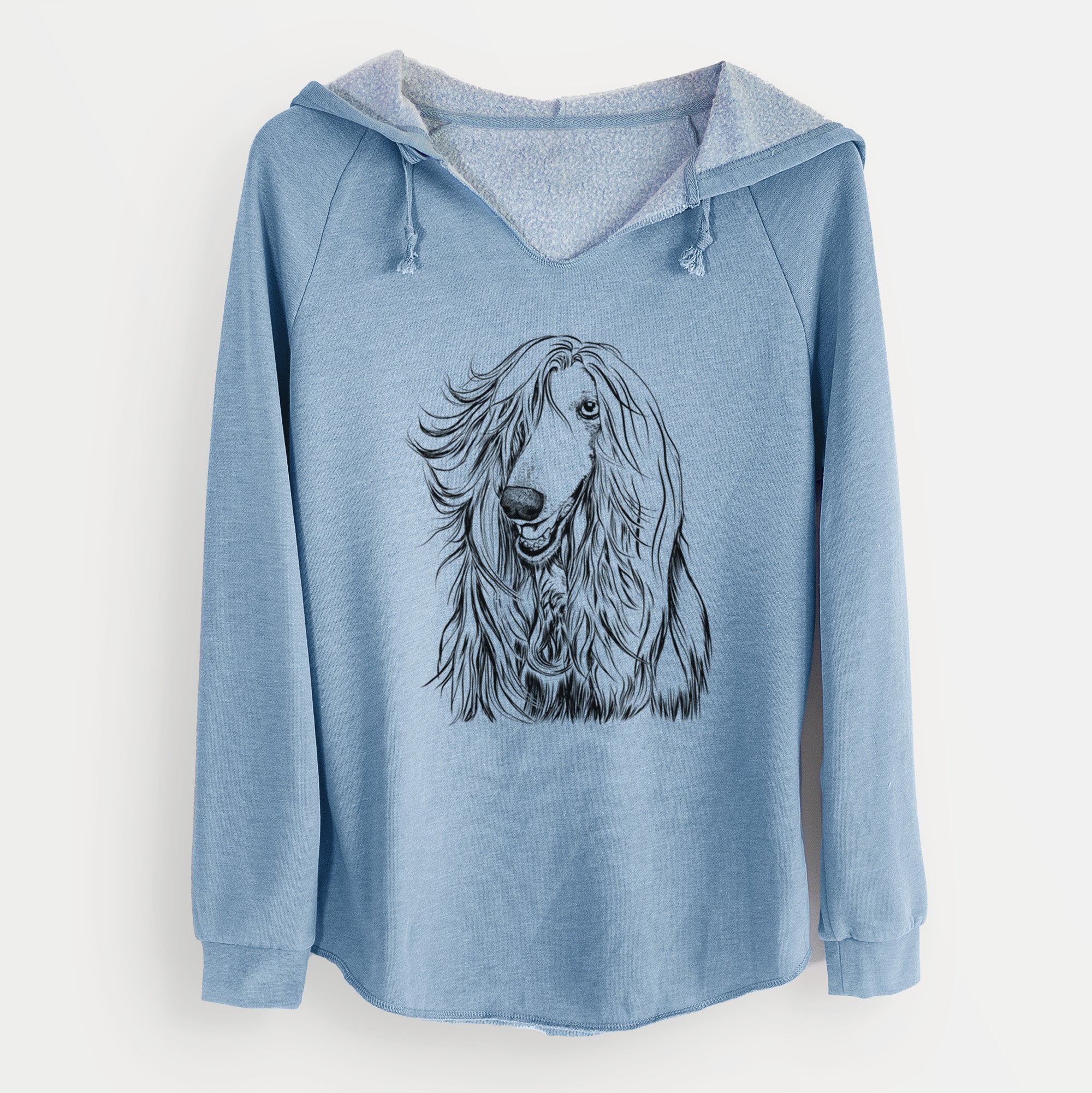 Bare Sterling the Afghan Hound - Cali Wave Hooded Sweatshirt