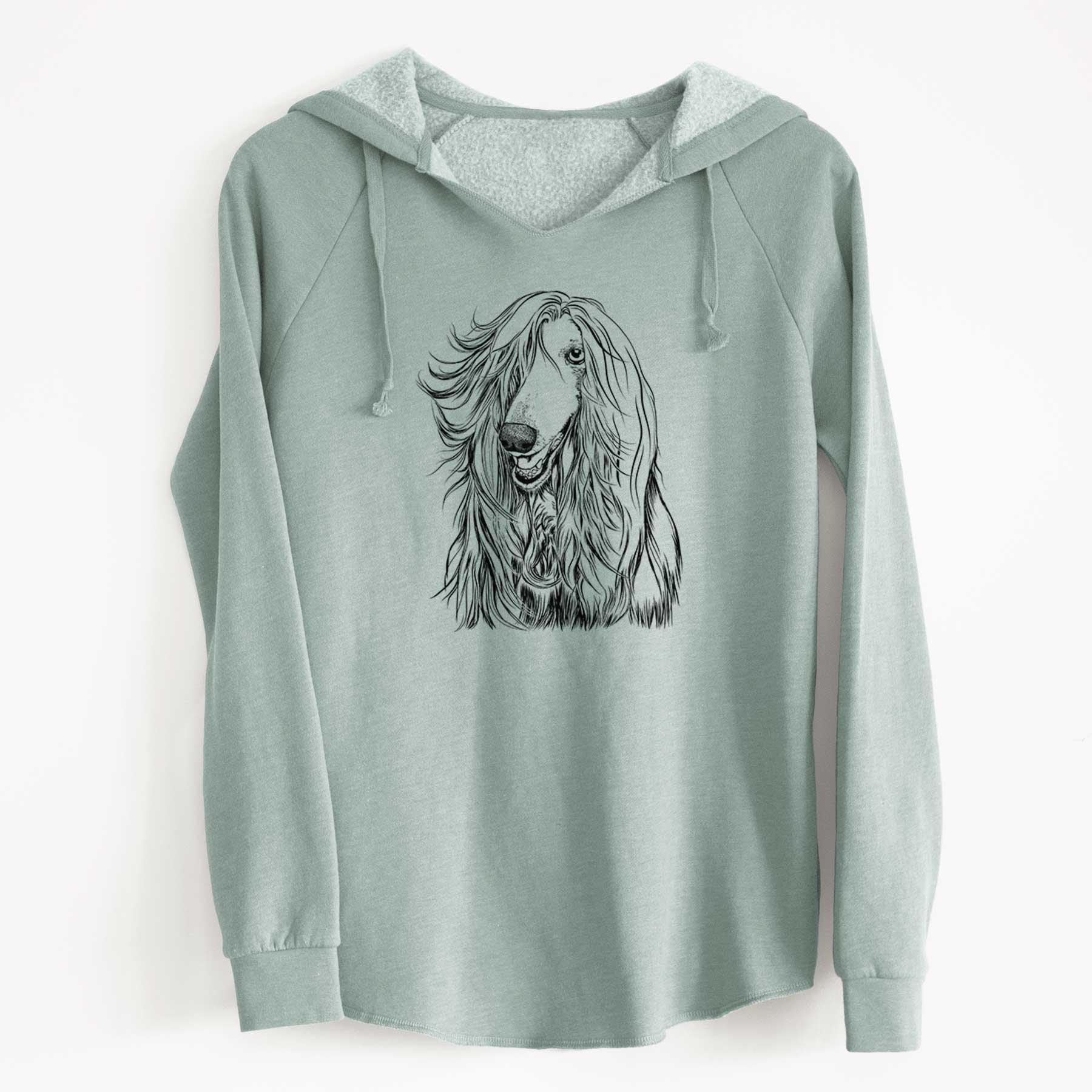 Bare Sterling the Afghan Hound - Cali Wave Hooded Sweatshirt