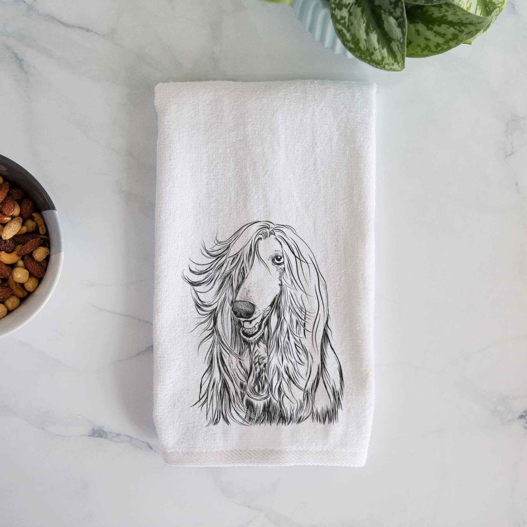 Sterling the Afghan Hound Decorative Hand Towel