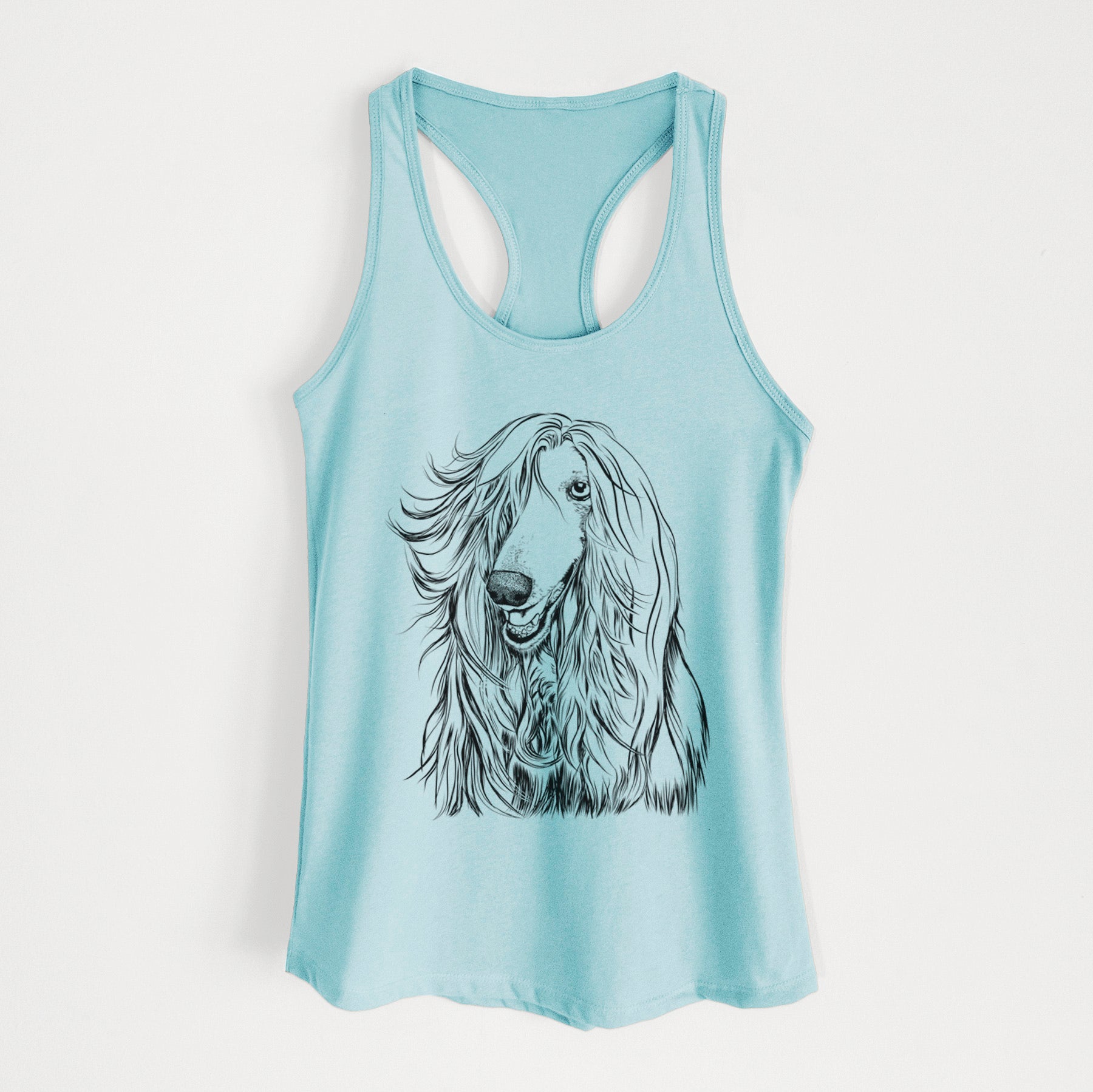 Sterling the Afghan Hound - Women's Racerback Tanktop