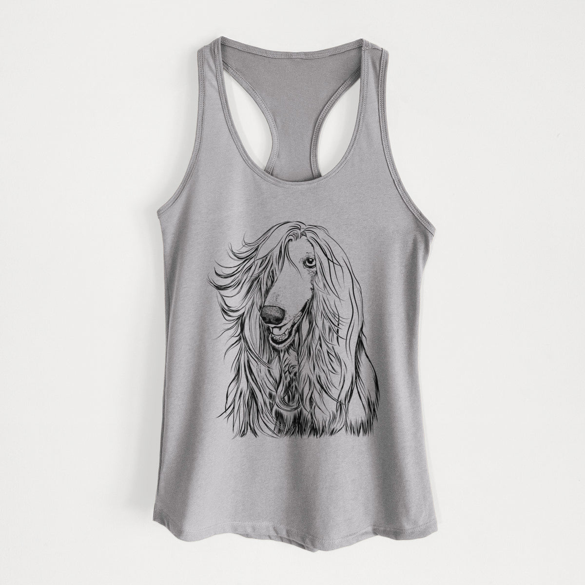 Sterling the Afghan Hound - Women&#39;s Racerback Tanktop