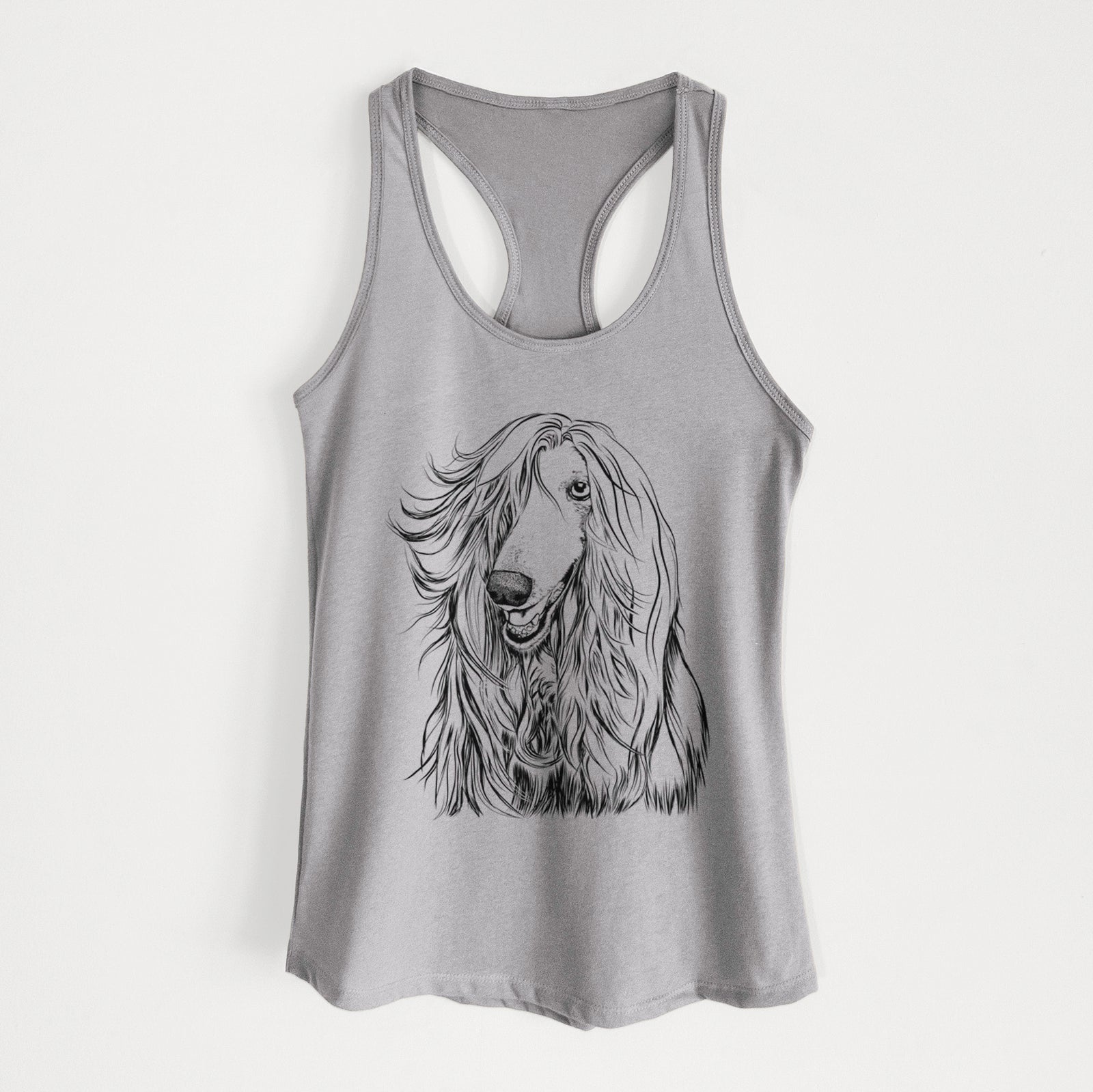 Sterling the Afghan Hound - Women's Racerback Tanktop