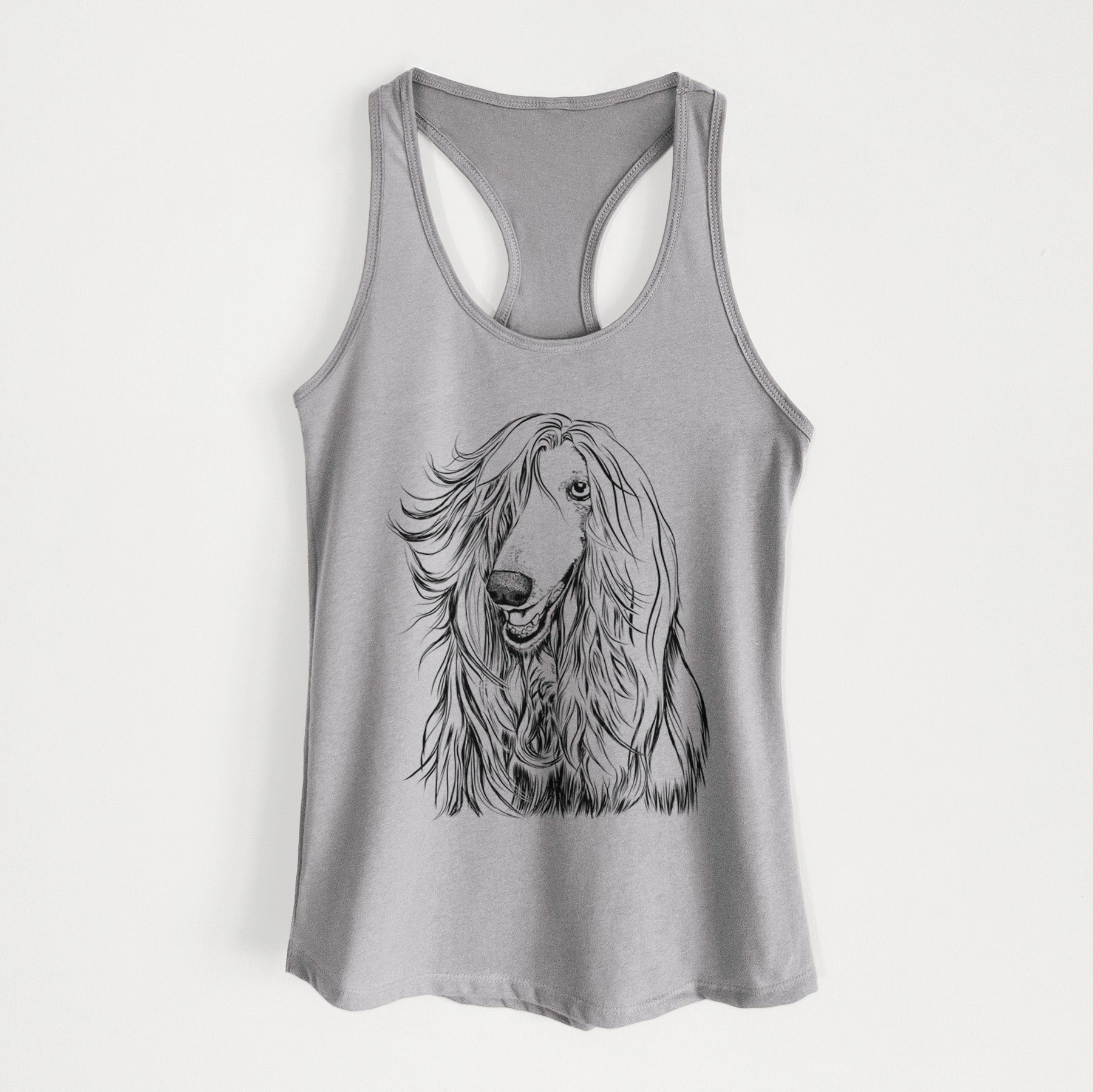 Sterling the Afghan Hound - Women's Racerback Tanktop