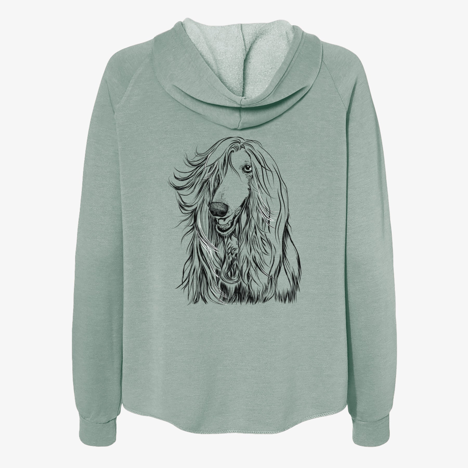 Sterling the Afghan Hound - Women's Cali Wave Zip-Up Sweatshirt