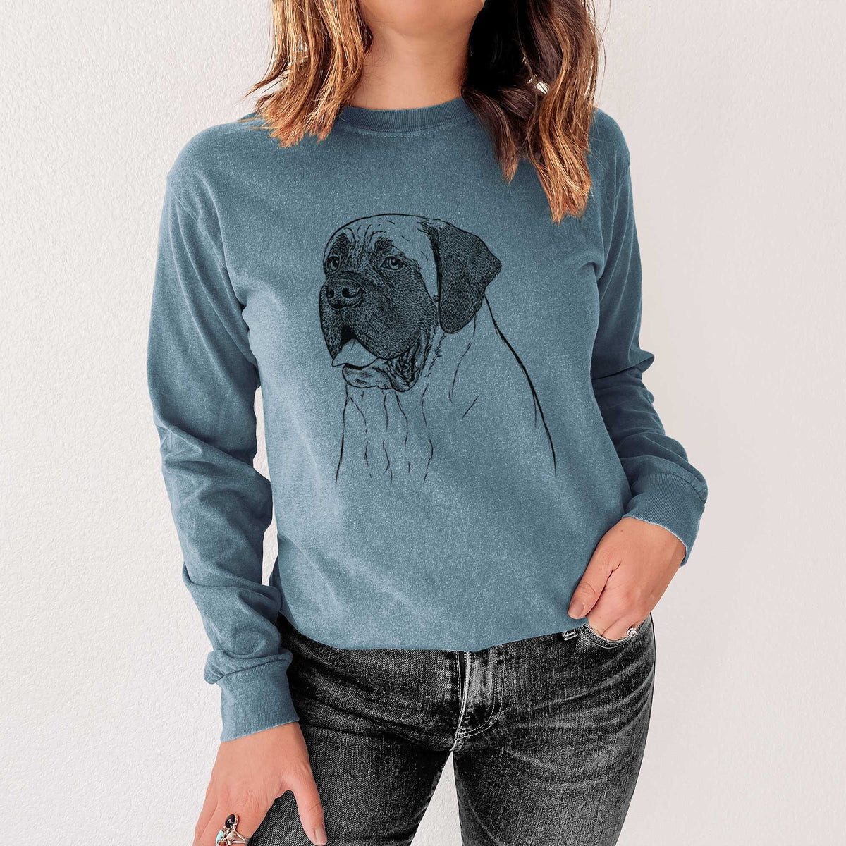 Bare Sterling the English Mastiff - Heavyweight 100% Cotton Long Sleeve