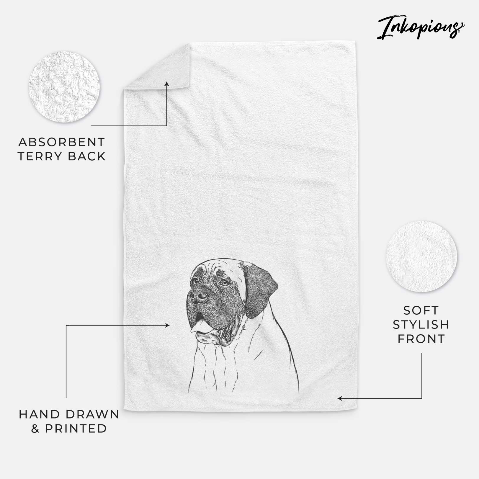 Sterling the English Mastiff Decorative Hand Towel