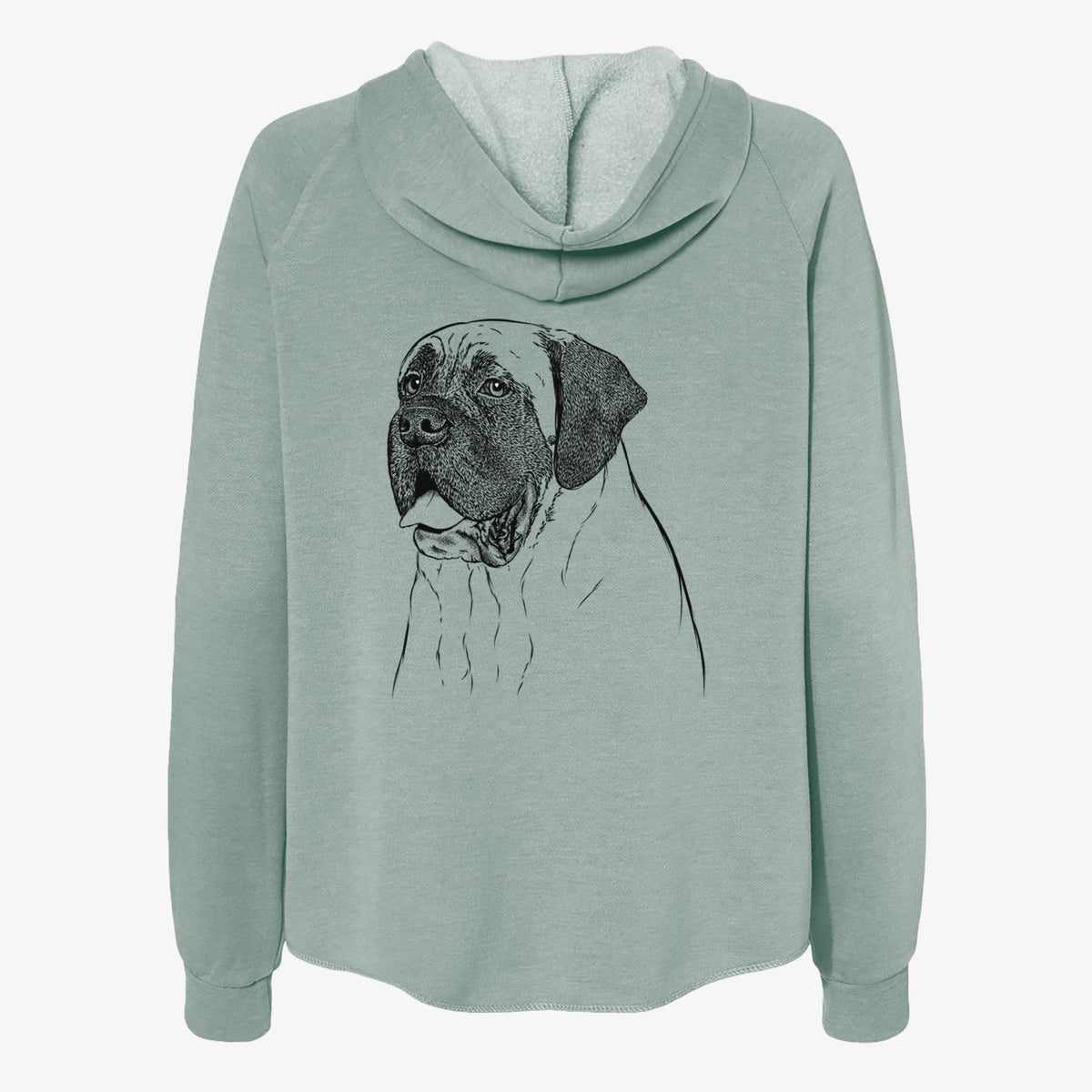 Sterling the English Mastiff - Women's Cali Wave Zip-Up Sweatshirt