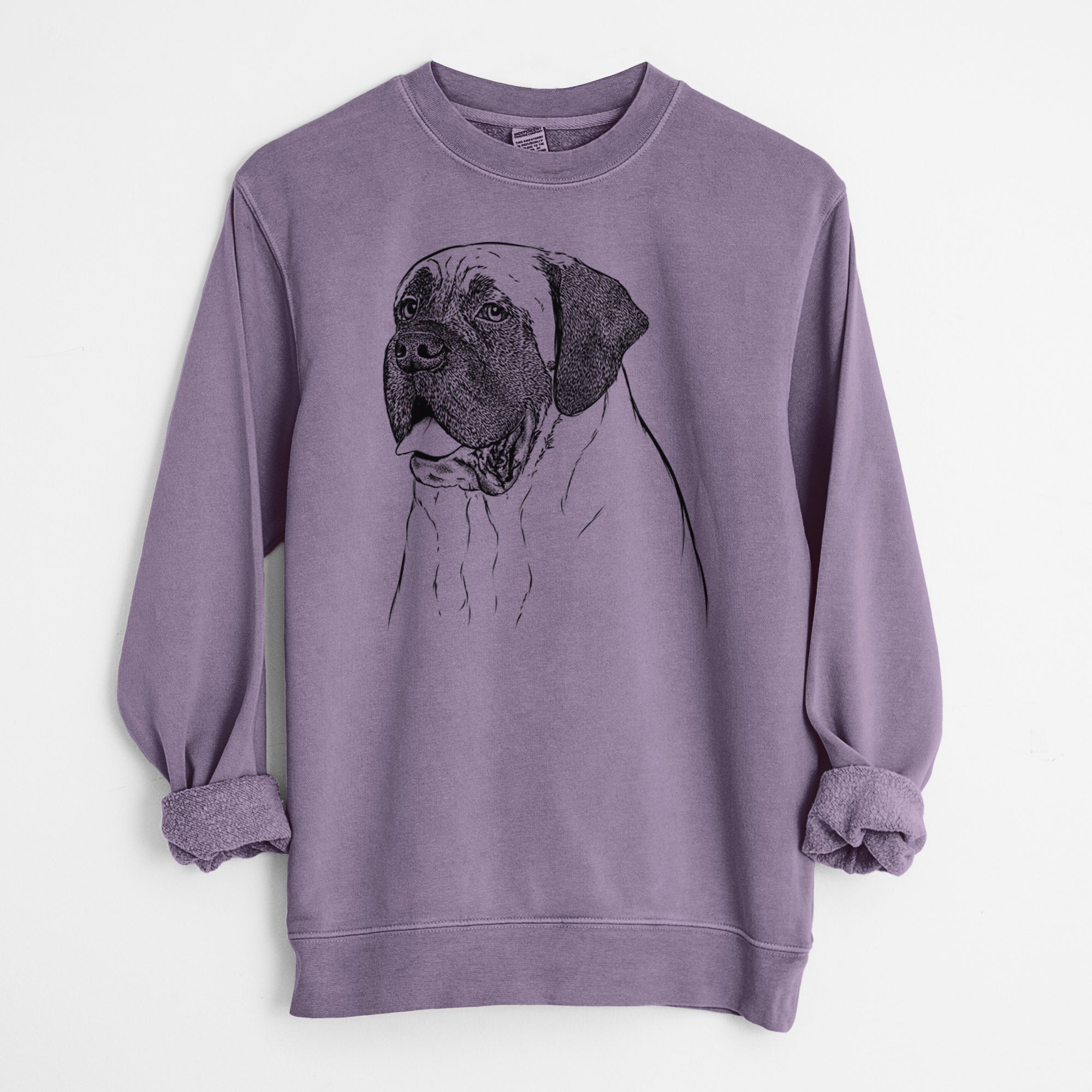 Bare Sterling the English Mastiff - Unisex Pigment Dyed Crew Sweatshirt