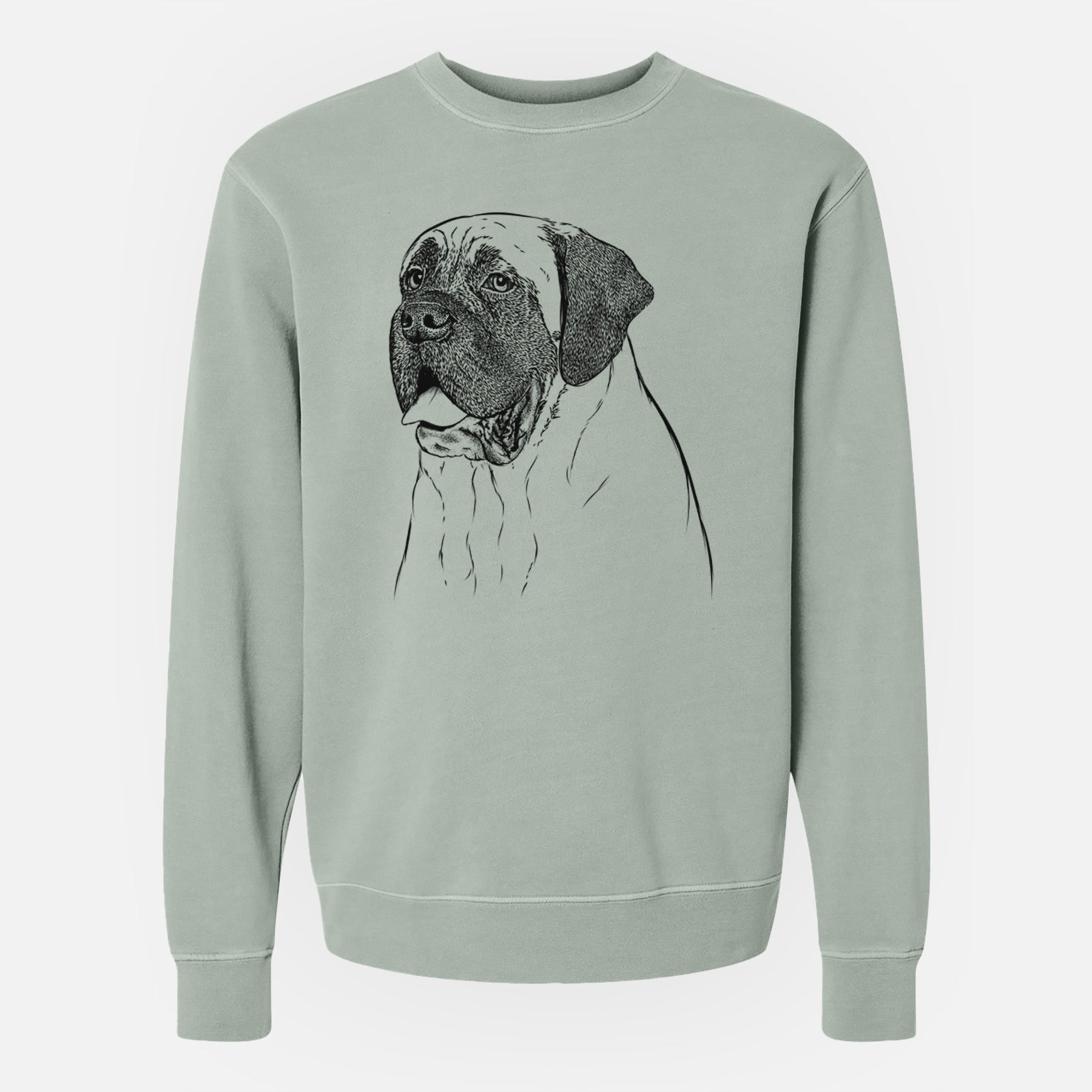 Bare Sterling the English Mastiff - Unisex Pigment Dyed Crew Sweatshirt