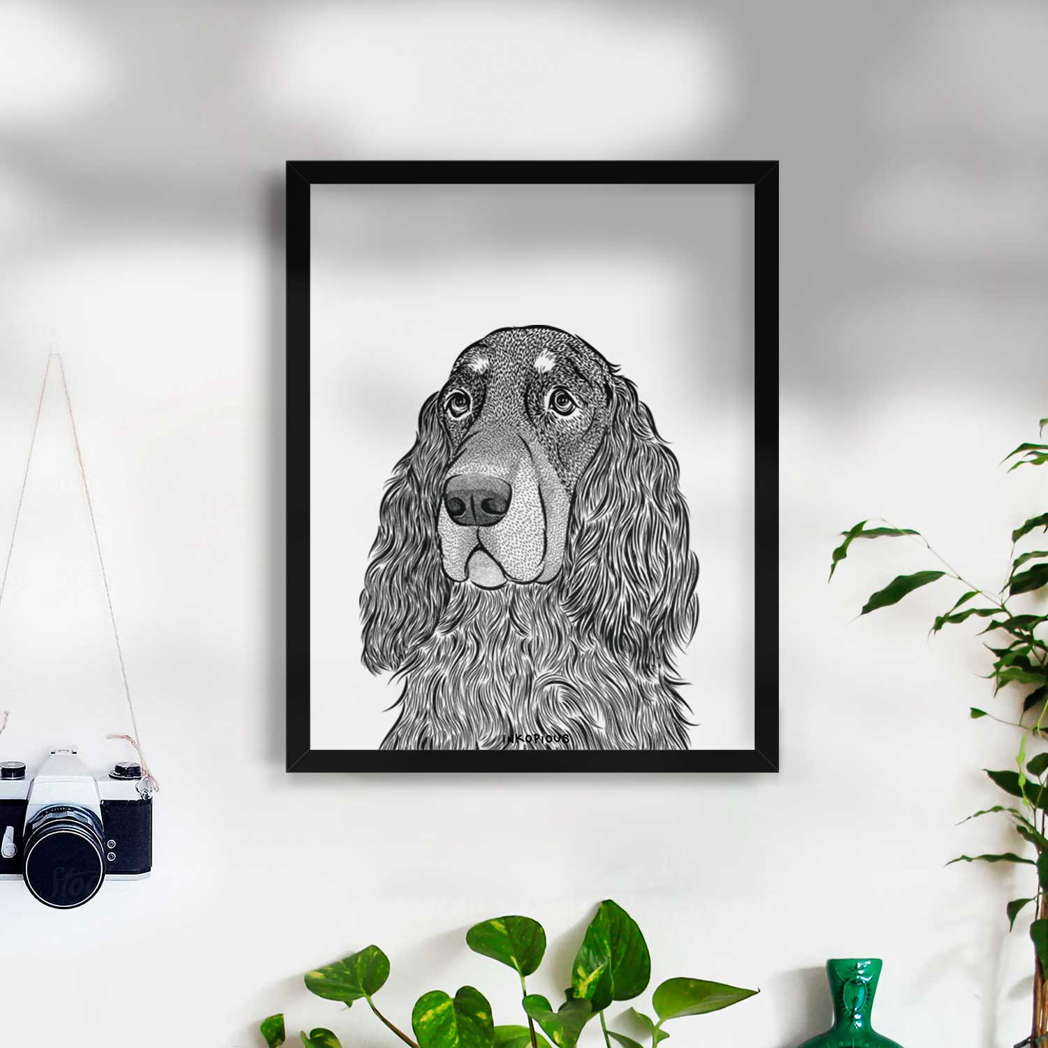 Stormy the Gordon Setter Art Print