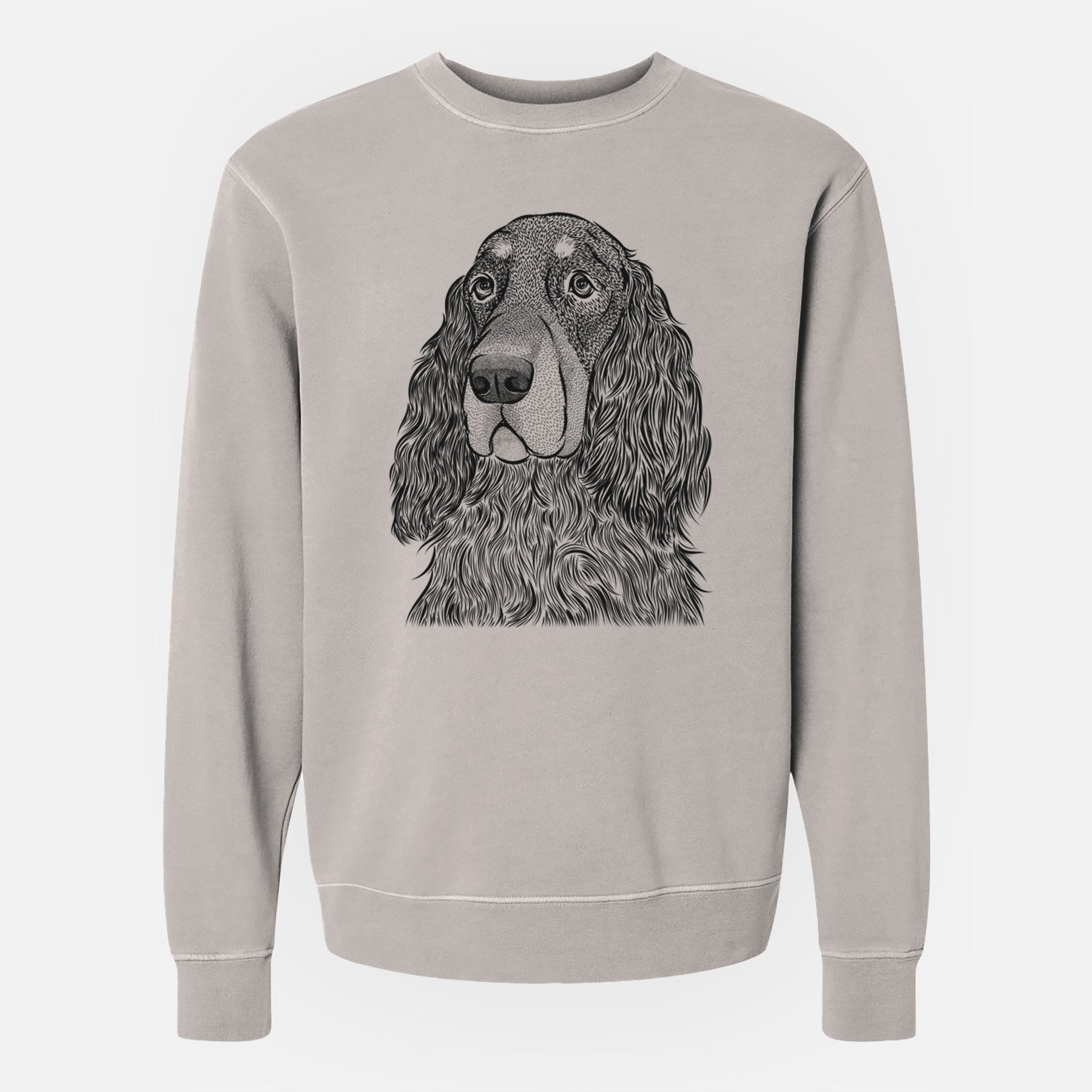 Bare Stormy the Gordon Setter - Unisex Pigment Dyed Crew Sweatshirt