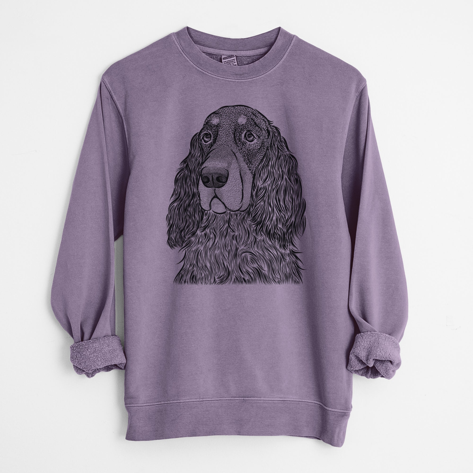 Bare Stormy the Gordon Setter - Unisex Pigment Dyed Crew Sweatshirt