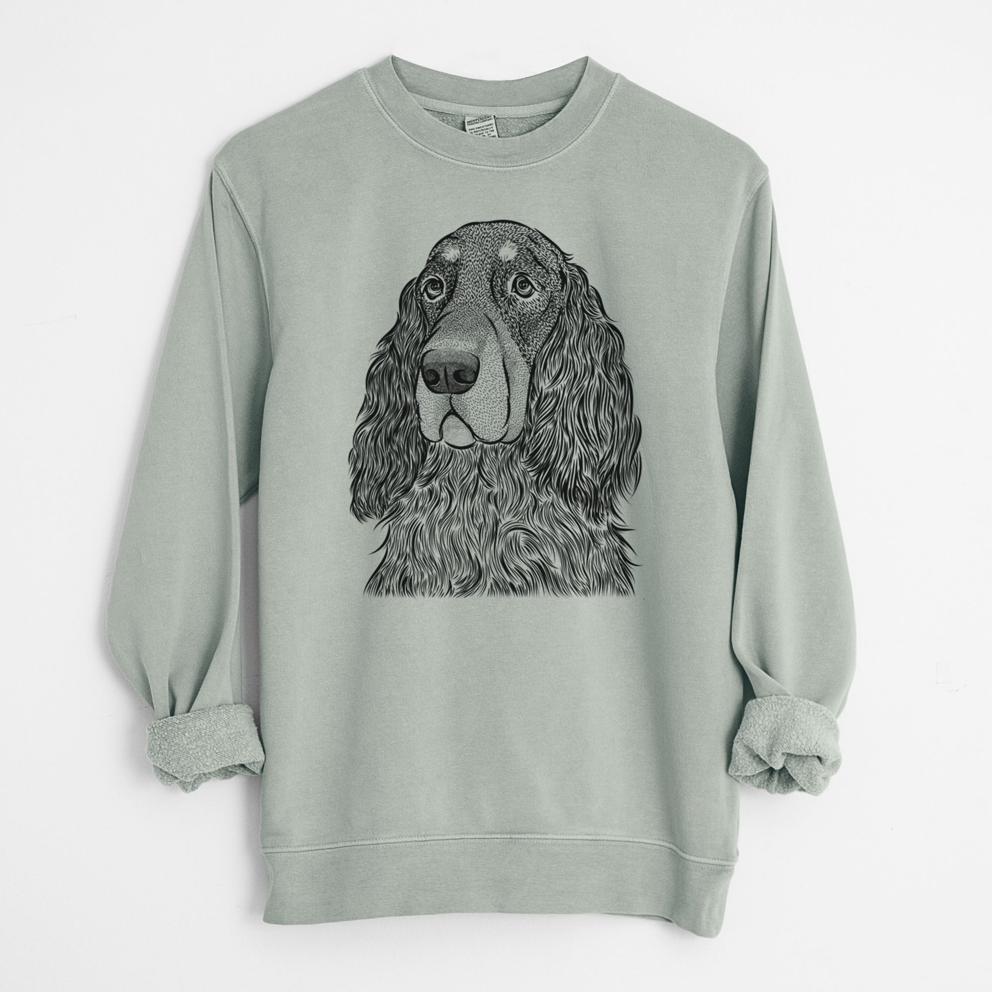 Bare Stormy the Gordon Setter - Unisex Pigment Dyed Crew Sweatshirt