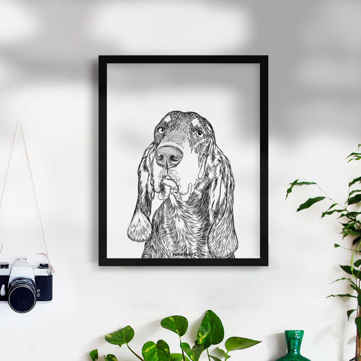 Stu the Black and Tan Coonhound Art Print