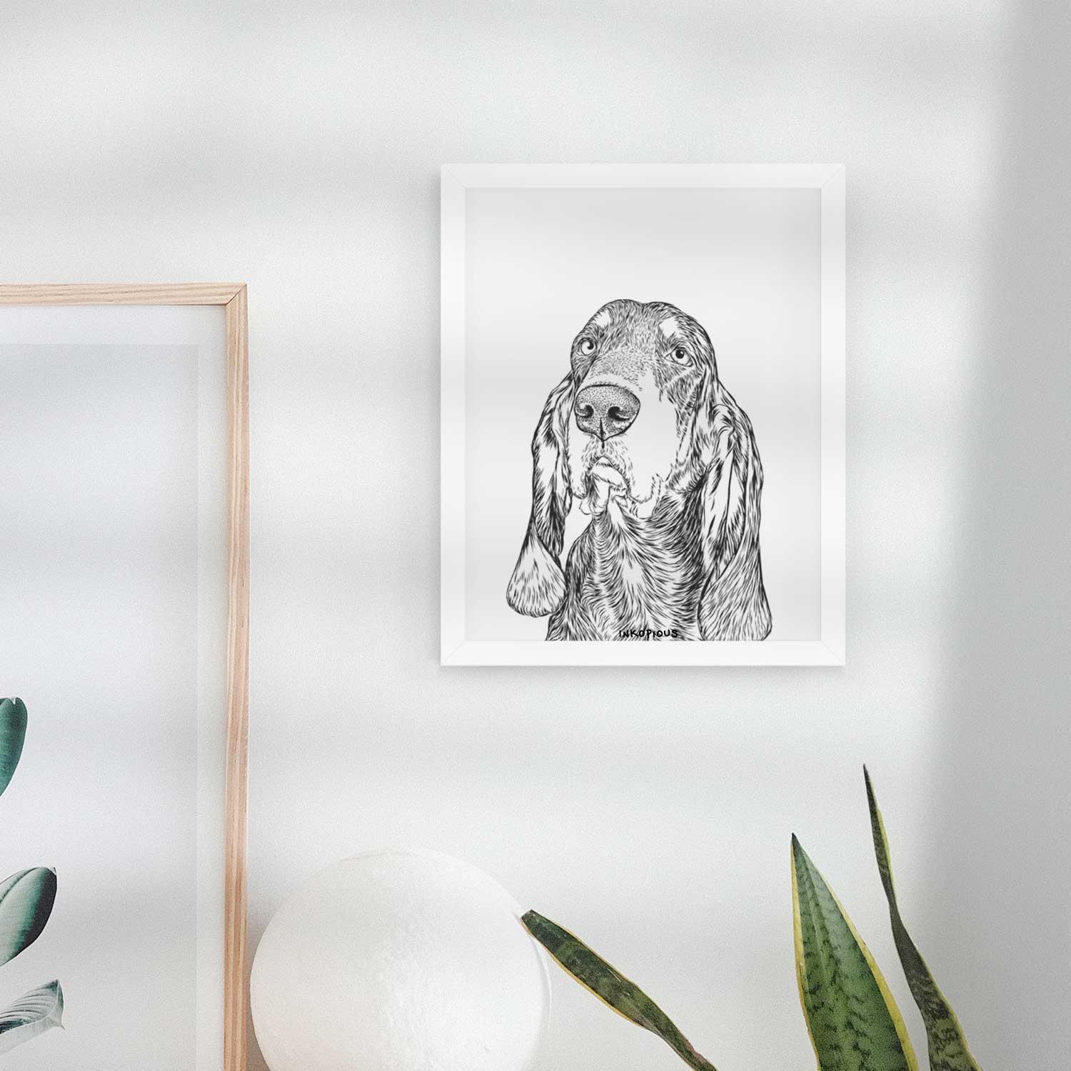 Stu the Black and Tan Coonhound Art Print