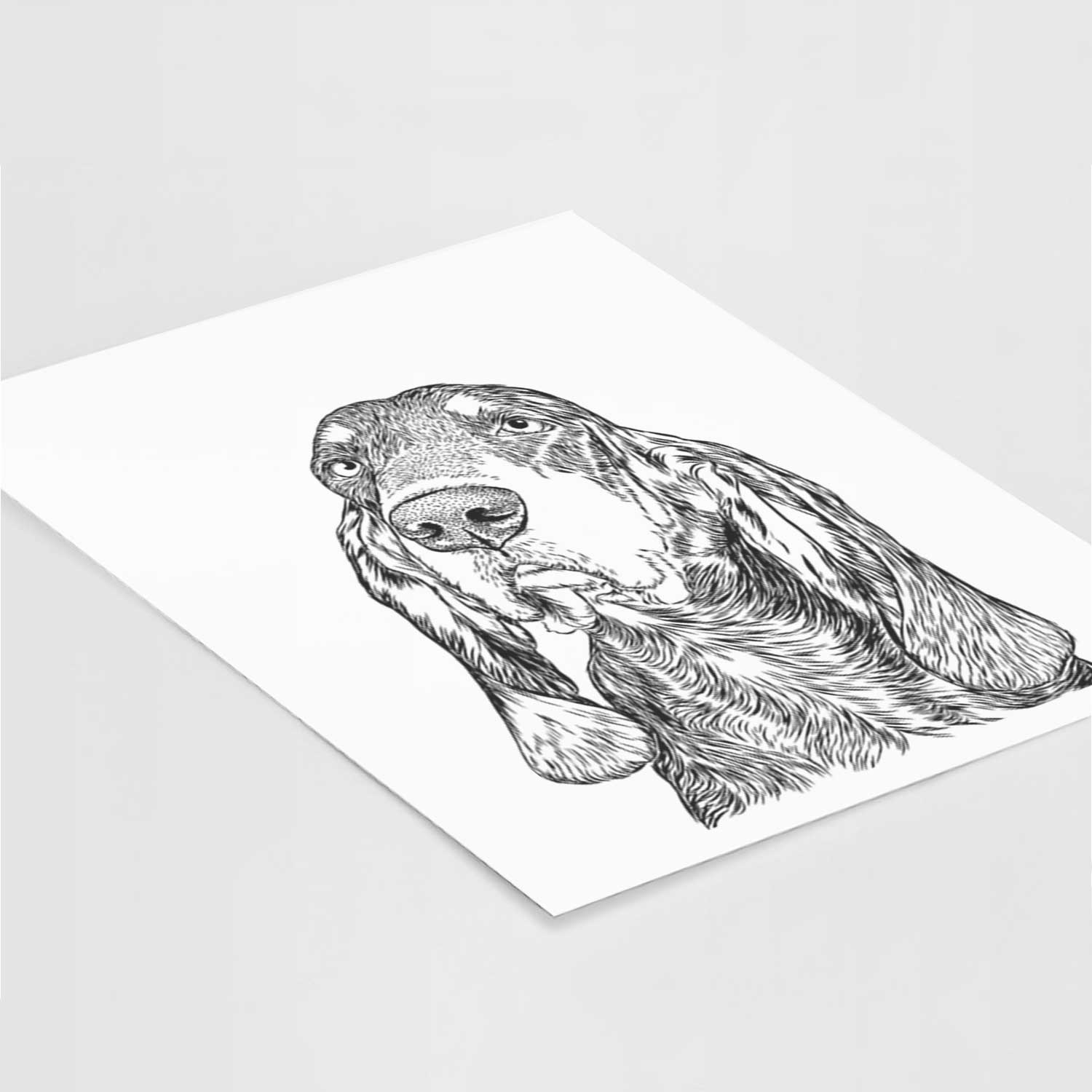 Stu the Black and Tan Coonhound Art Print