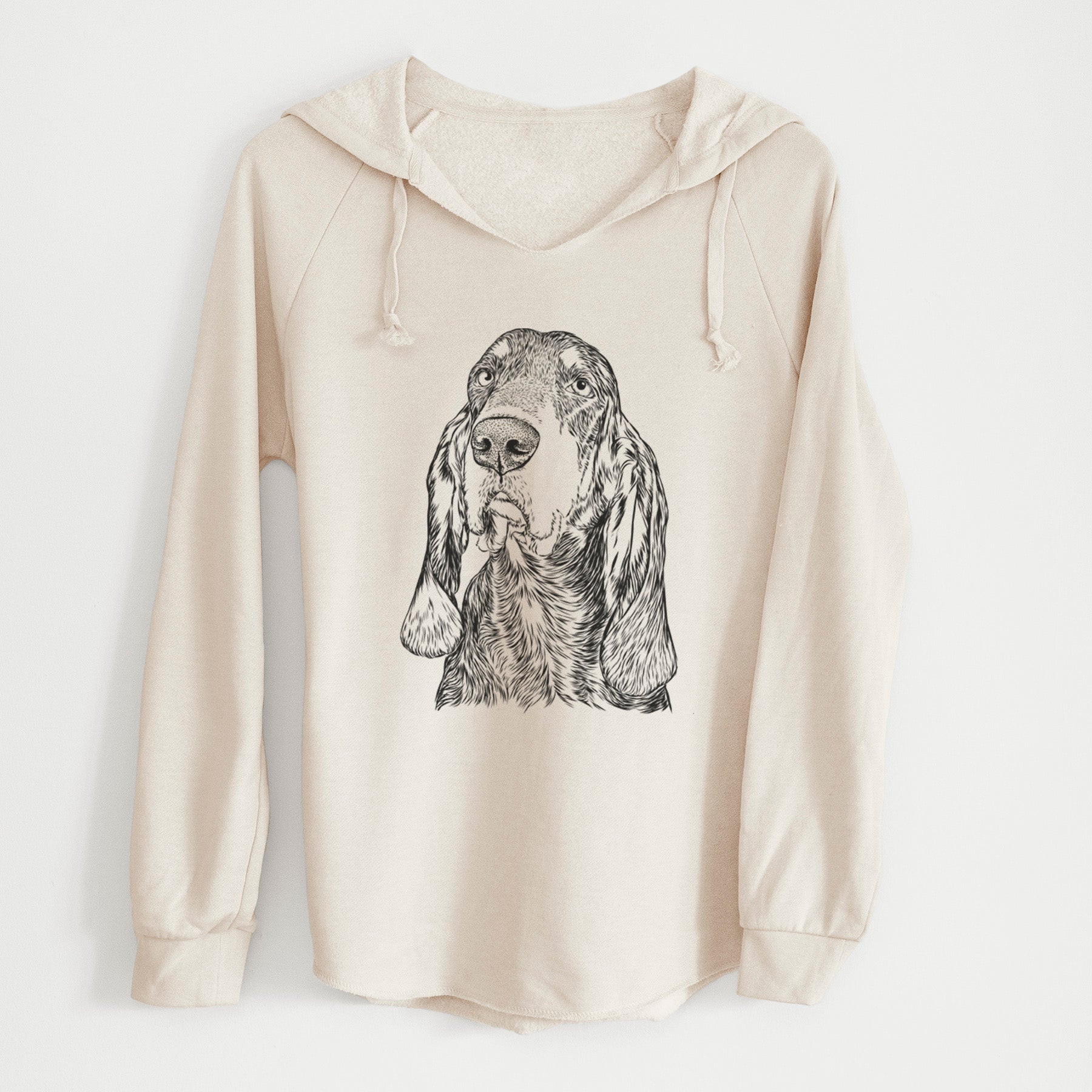 Bare Stu the Black and Tan Coonhound - Cali Wave Hooded Sweatshirt