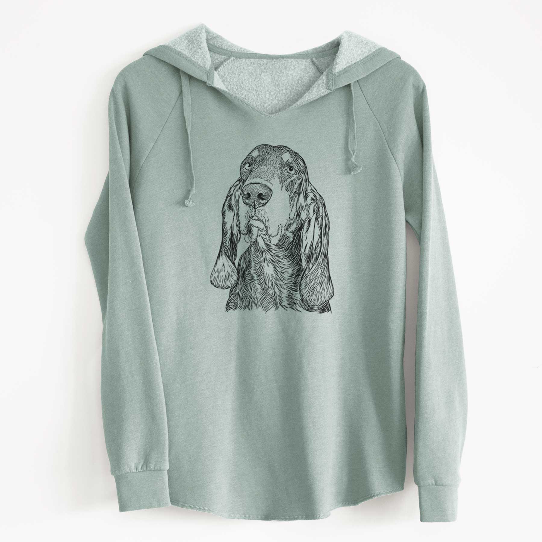 Bare Stu the Black and Tan Coonhound - Cali Wave Hooded Sweatshirt