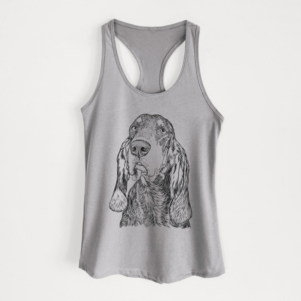 Stu the Black and Tan Coonhound - Women&#39;s Racerback Tanktop