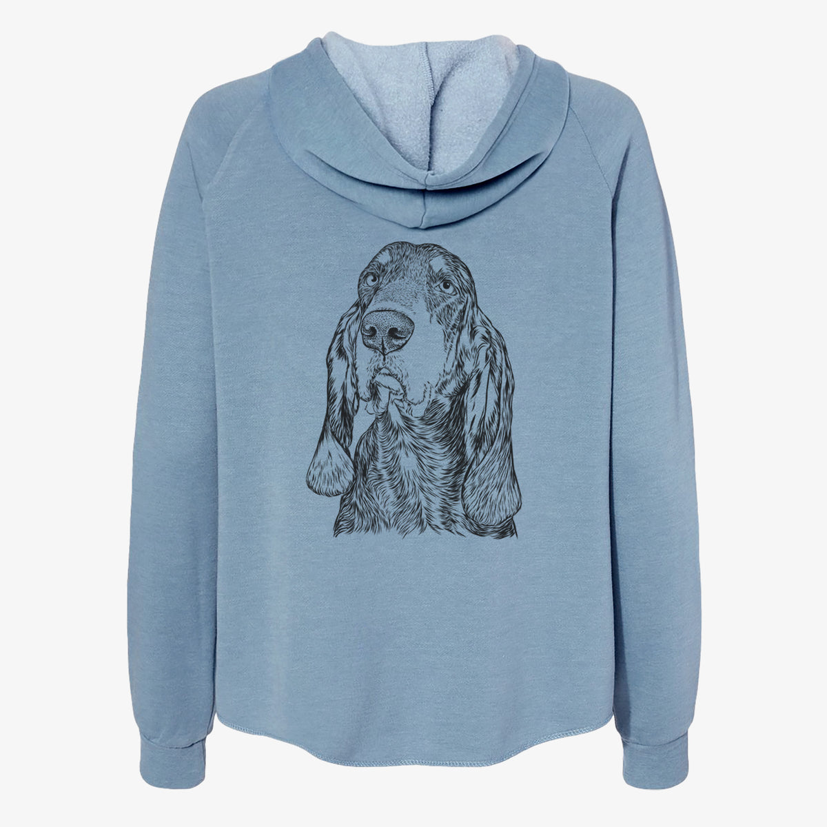 Stu the Black and Tan Coonhound - Women's Cali Wave Zip-Up Sweatshirt