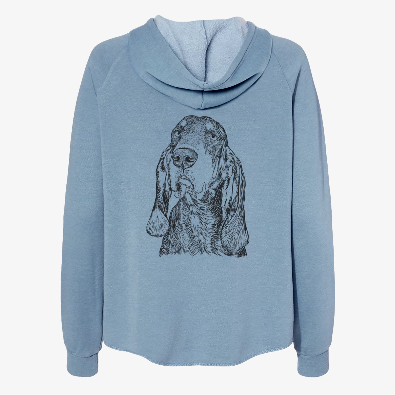 Stu the Black and Tan Coonhound - Women's Cali Wave Zip-Up Sweatshirt