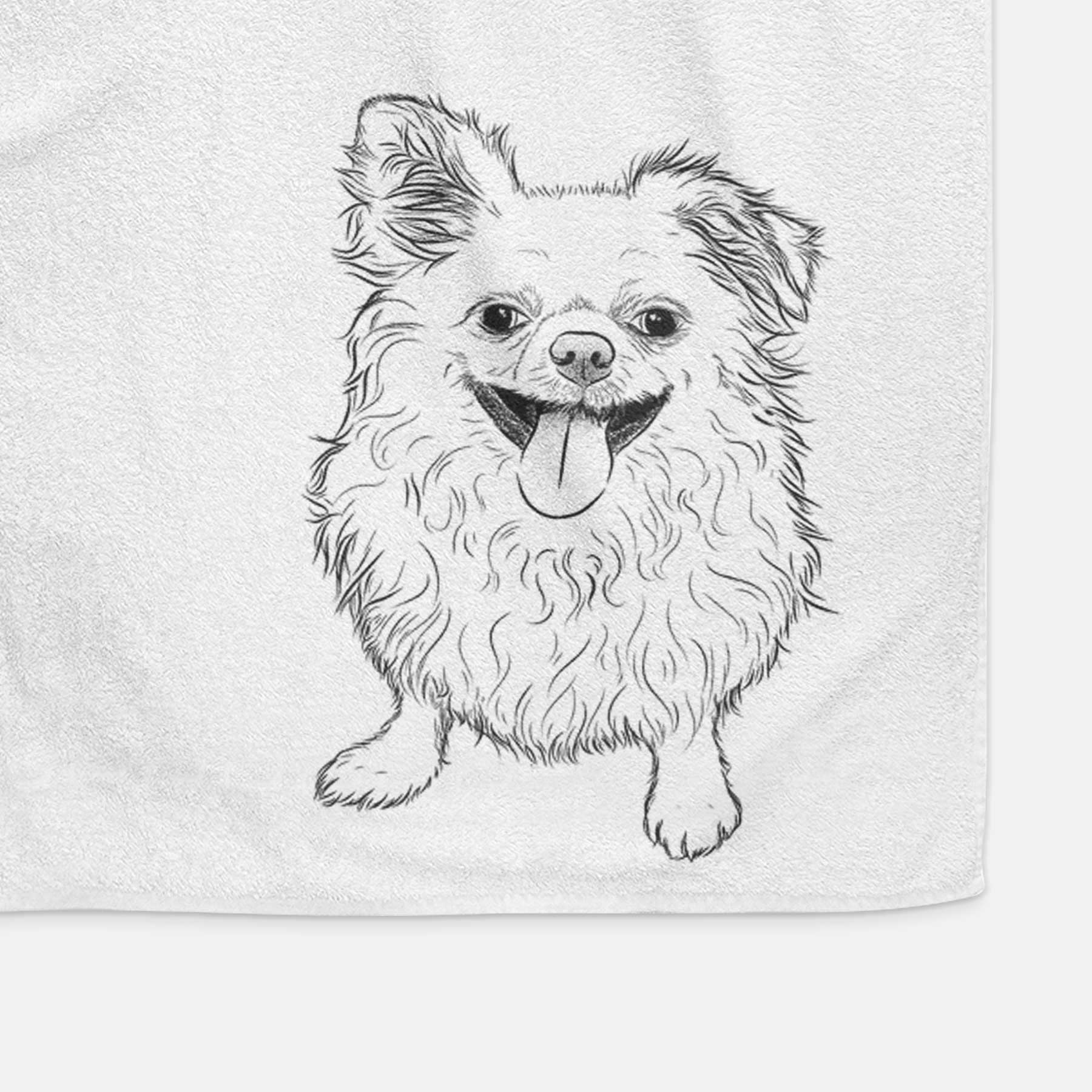 Stuart the Longhaired Chihuahua Decorative Hand Towel