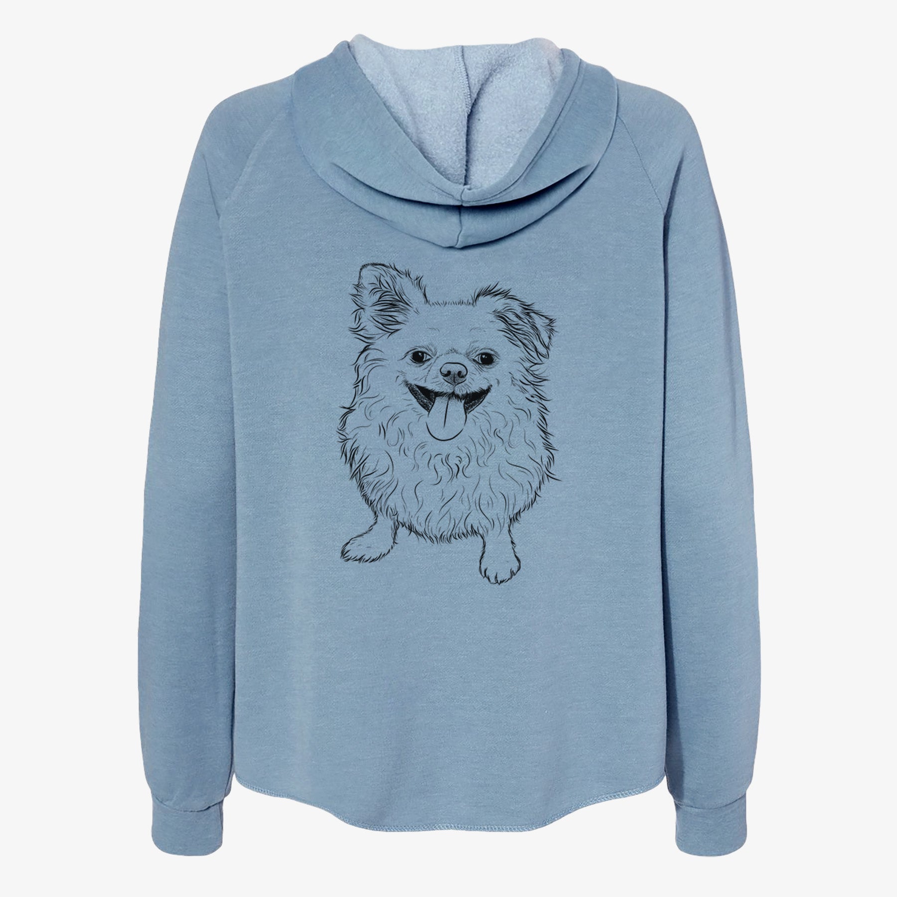 Stuart the Longhaired Chihuahua - Women's Cali Wave Zip-Up Sweatshirt