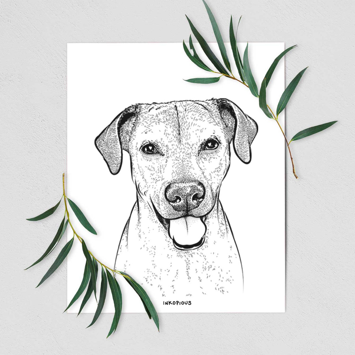 Sugar the American Staffordshire Mix Art Print