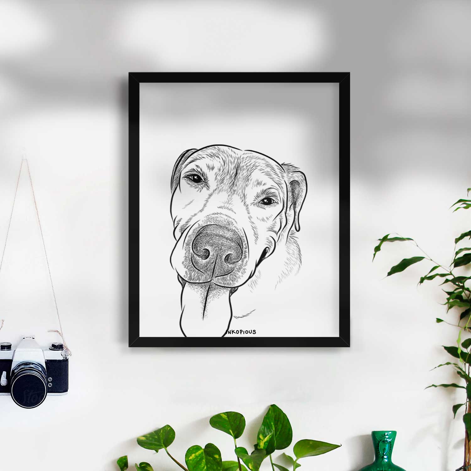 Sugar the Staffordshire Terrier Mix Art Print