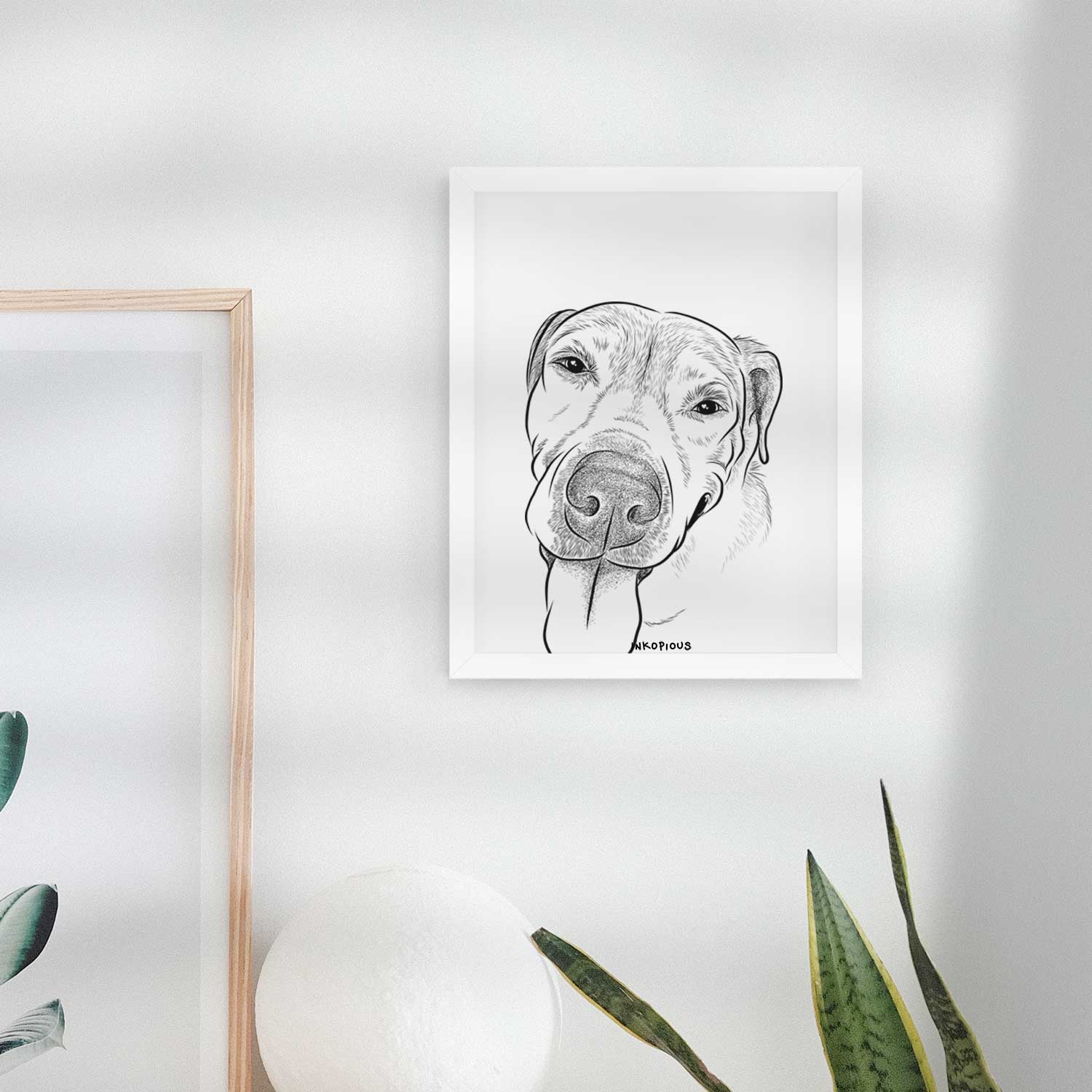 Sugar the Staffordshire Terrier Mix Art Print