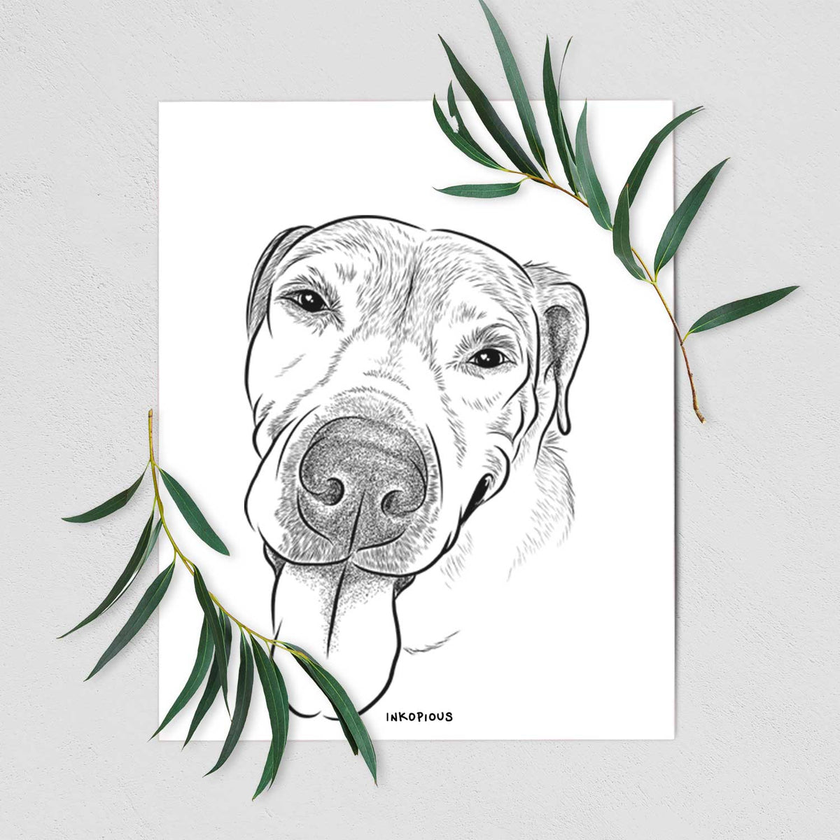 Sugar the Staffordshire Terrier Mix Art Print