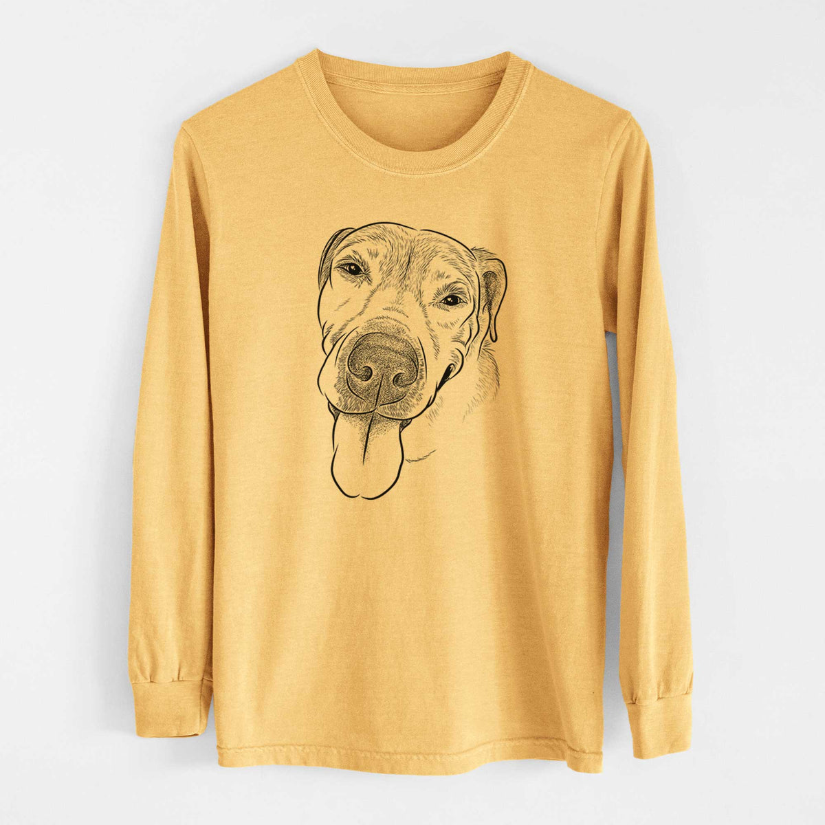 Bare Sugar the Staffordshire Terrier Mix - Heavyweight 100% Cotton Long Sleeve