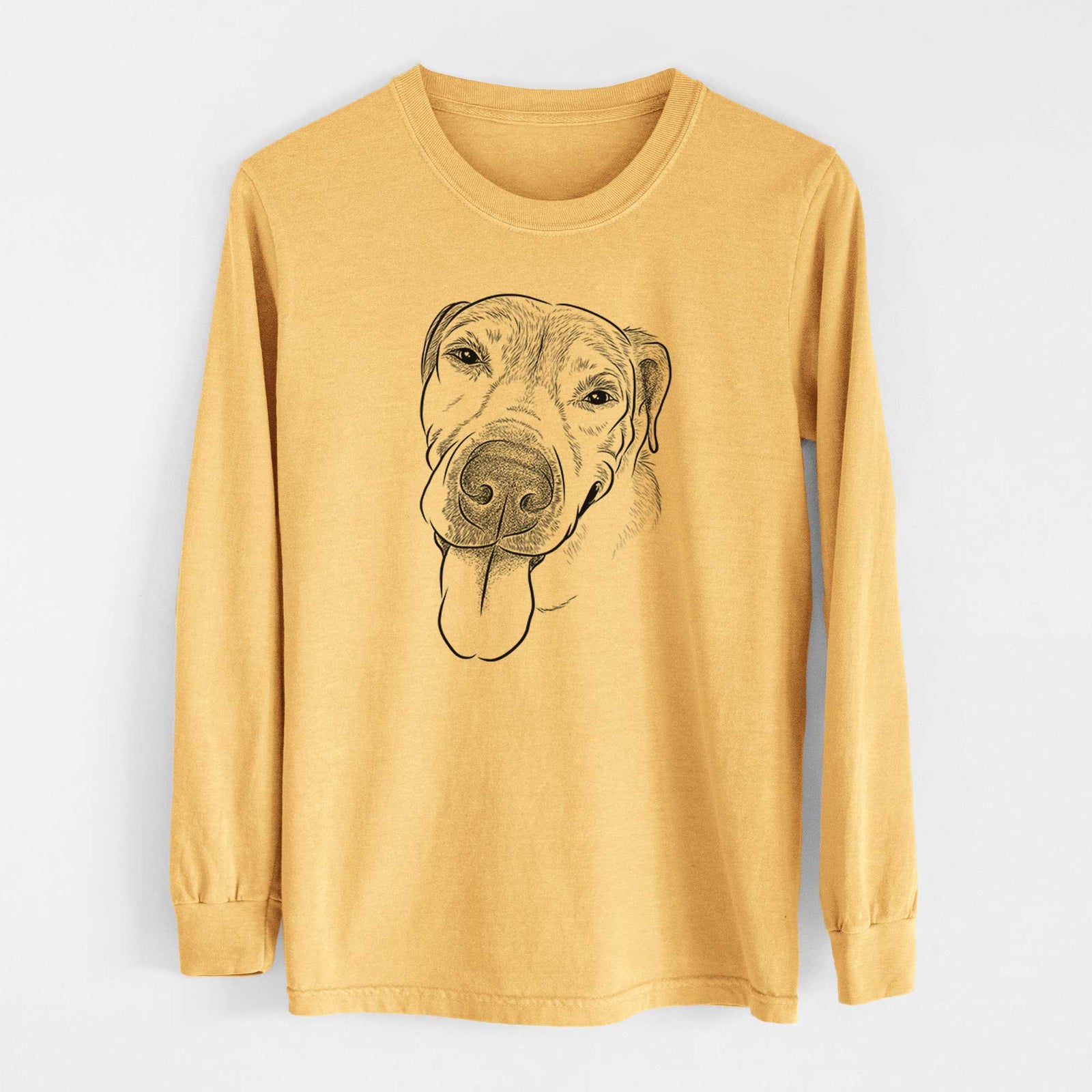 Bare Sugar the Staffordshire Terrier Mix - Heavyweight 100% Cotton Long Sleeve