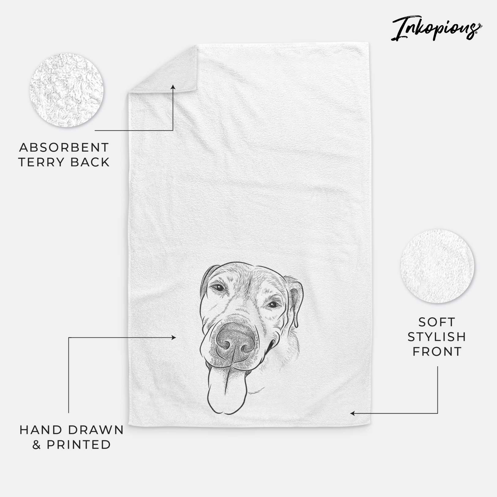 Sugar the Staffordshire Terrier Mix Decorative Hand Towel