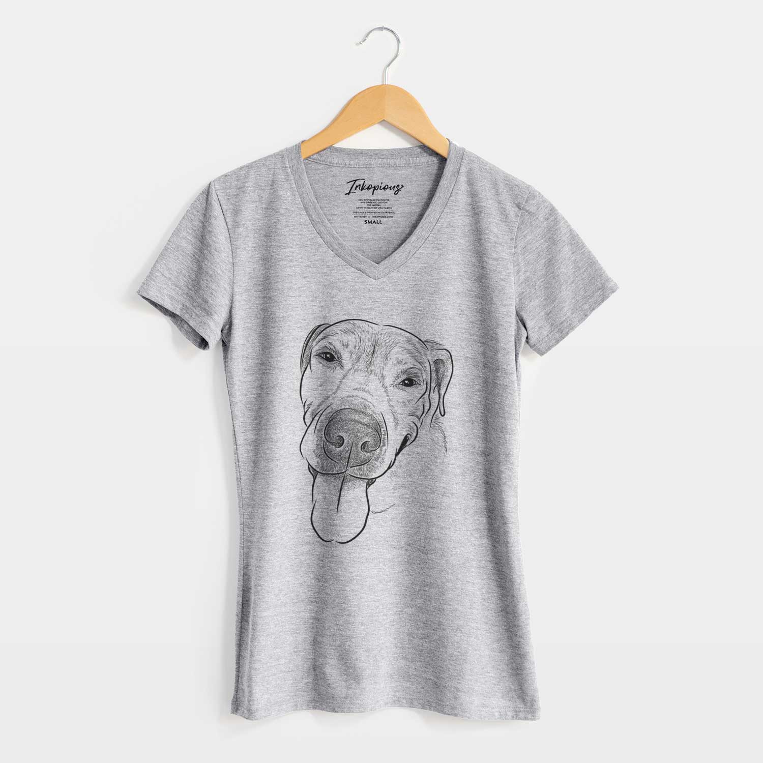 Bare Sugar the Staffordshire Terrier Mix - Women's V-neck Shirt