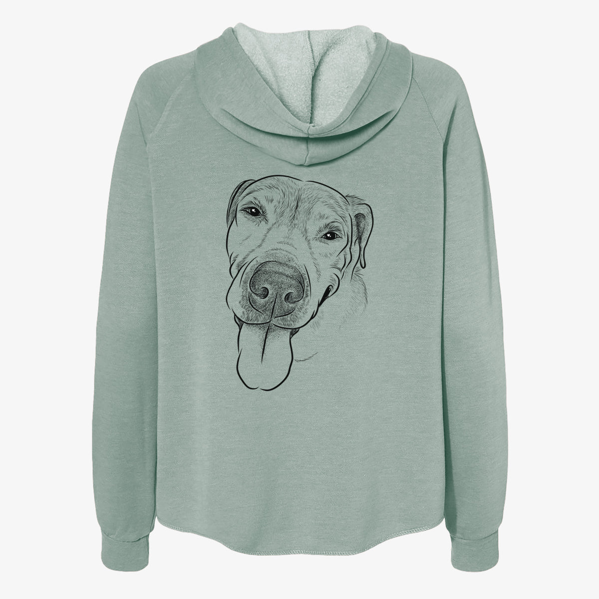 Sugar the Staffordshire Terrier Mix - Women's Cali Wave Zip-Up Sweatshirt