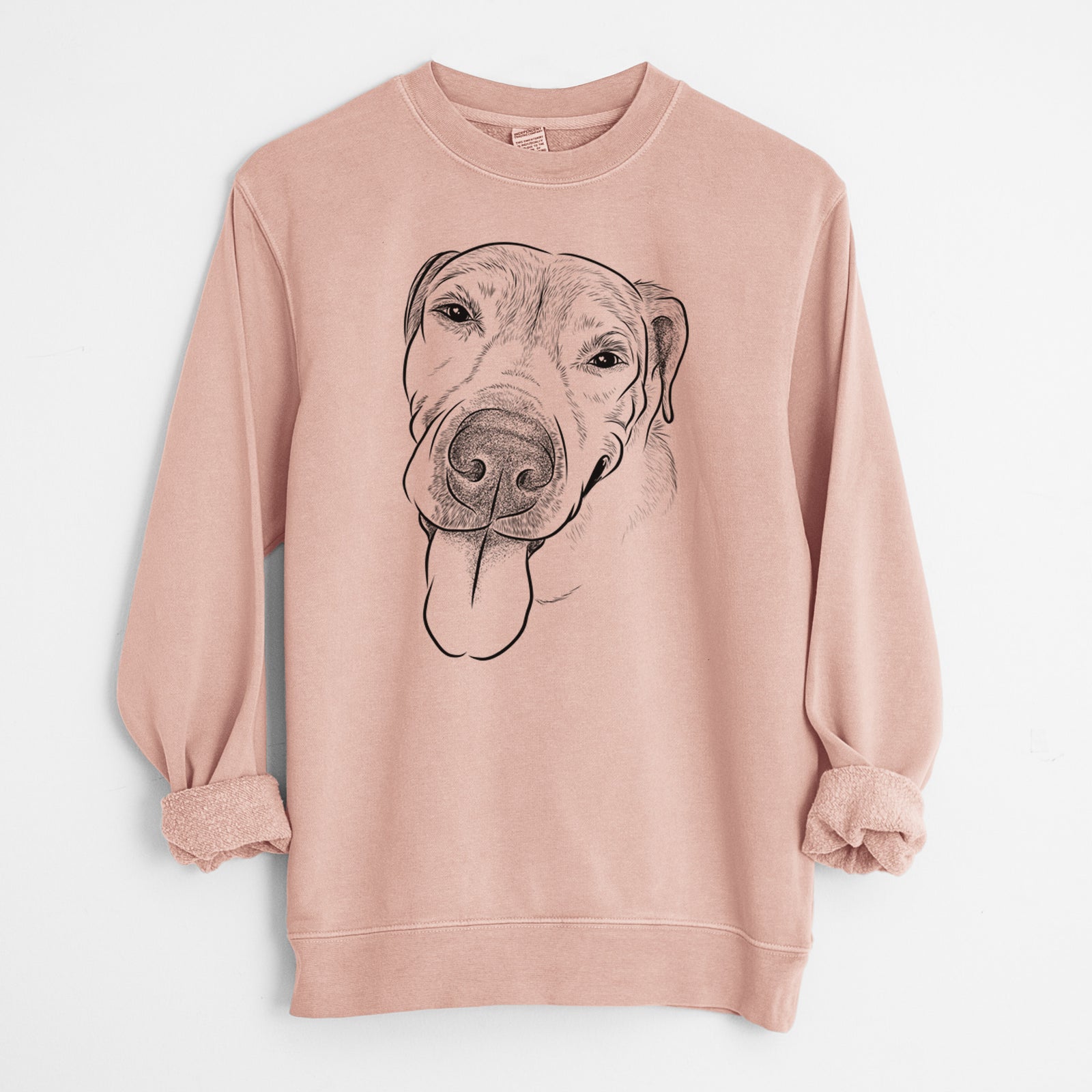 Bare Sugar the Staffordshire Terrier Mix - Unisex Pigment Dyed Crew Sweatshirt