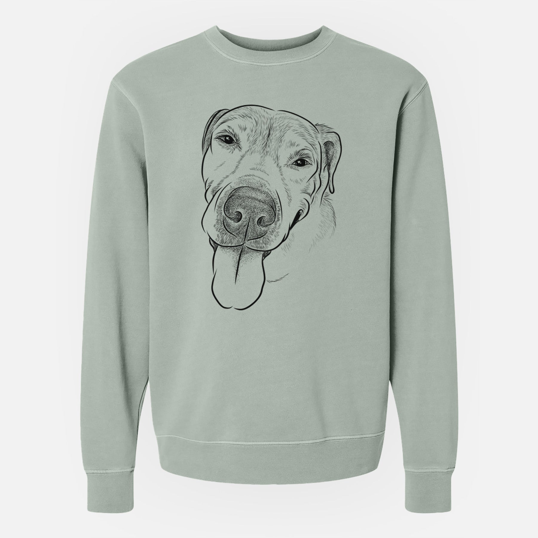 Bare Sugar the Staffordshire Terrier Mix - Unisex Pigment Dyed Crew Sweatshirt