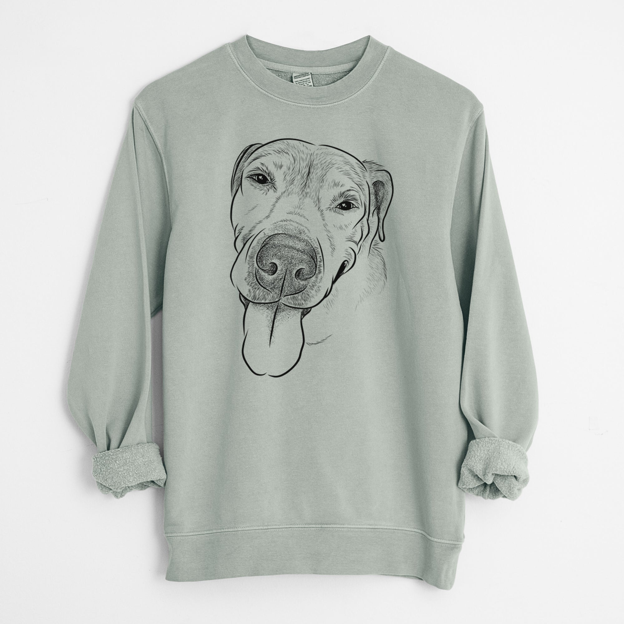 Bare Sugar the Staffordshire Terrier Mix - Unisex Pigment Dyed Crew Sweatshirt