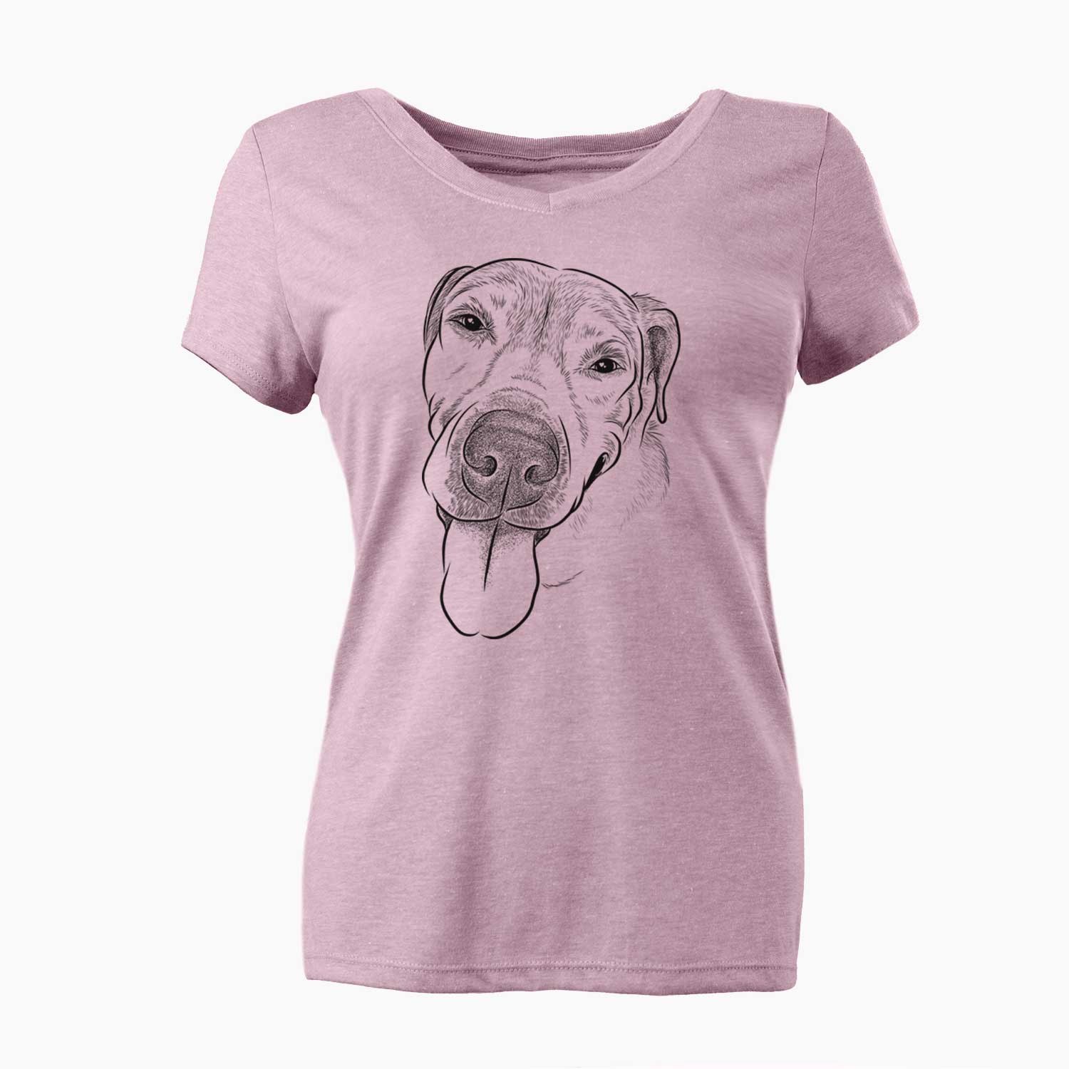 Bare Sugar the Staffordshire Terrier Mix - Women's V-neck Shirt