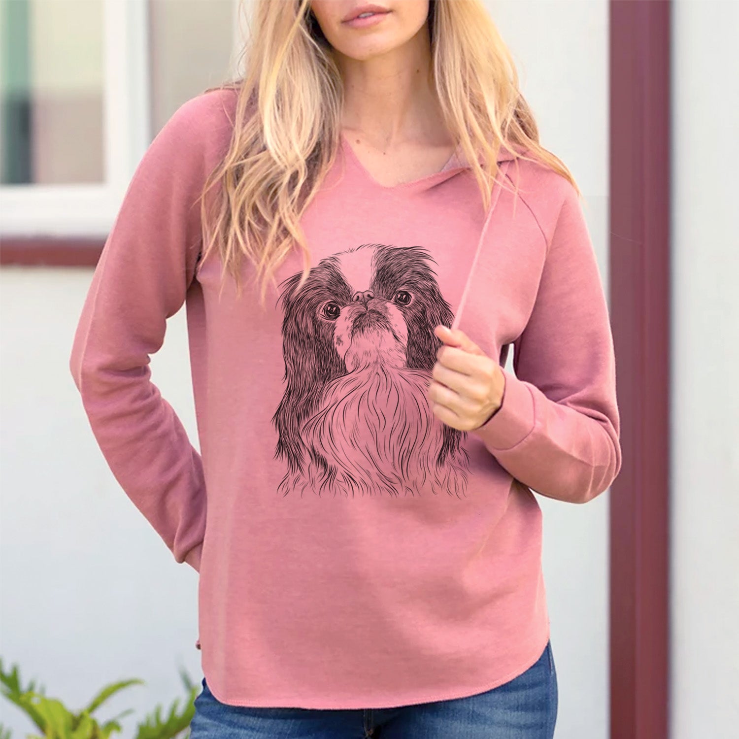 Bare Suki the Japanese Chin - Cali Wave Hooded Sweatshirt