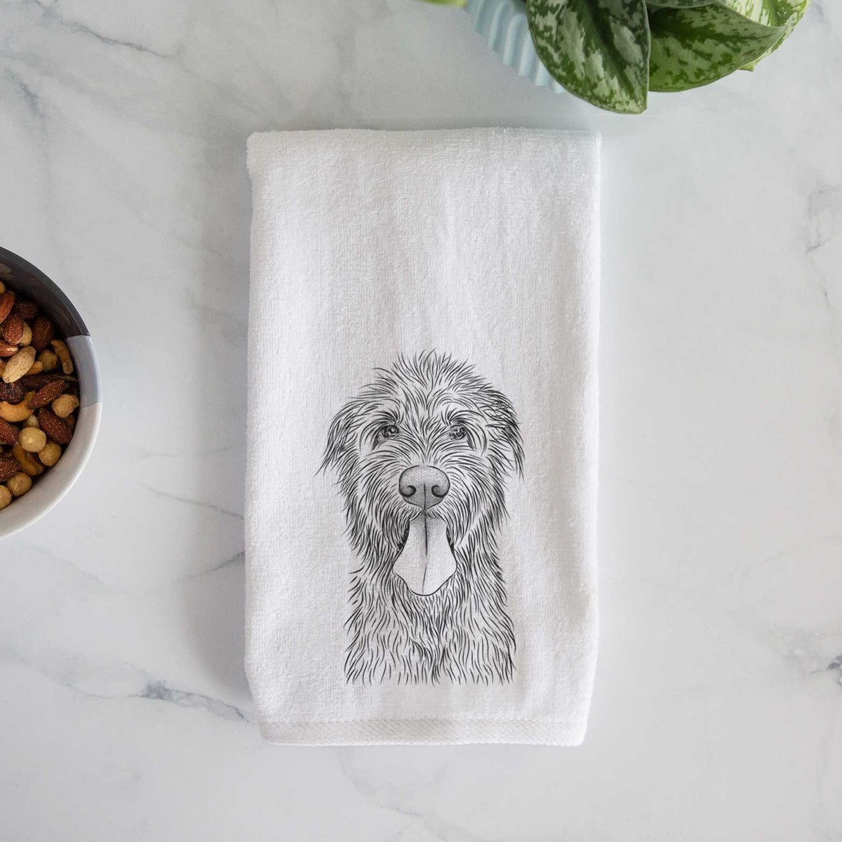 Sullivan the Irish Wolfhound Decorative Hand Towel