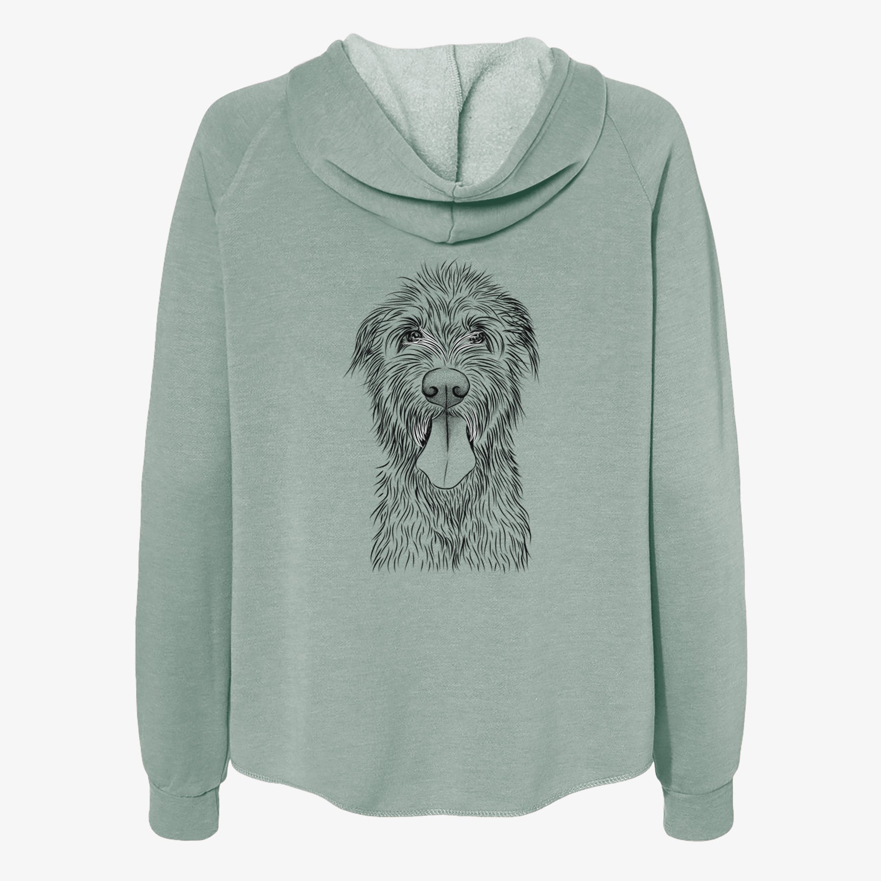 Sullivan the Irish Wolfhound - Women's Cali Wave Zip-Up Sweatshirt