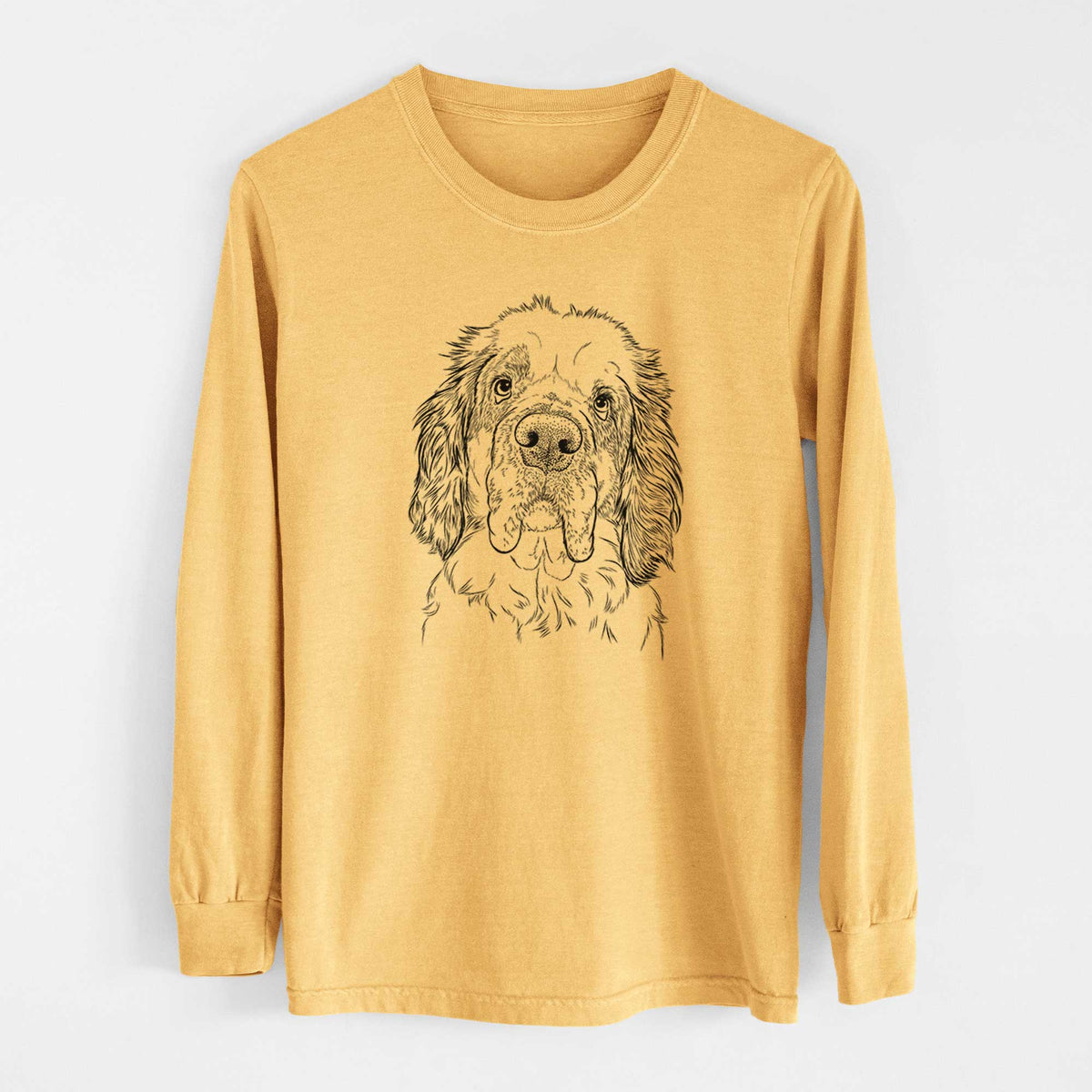 Bare Sully the Clumber Spaniel - Heavyweight 100% Cotton Long Sleeve